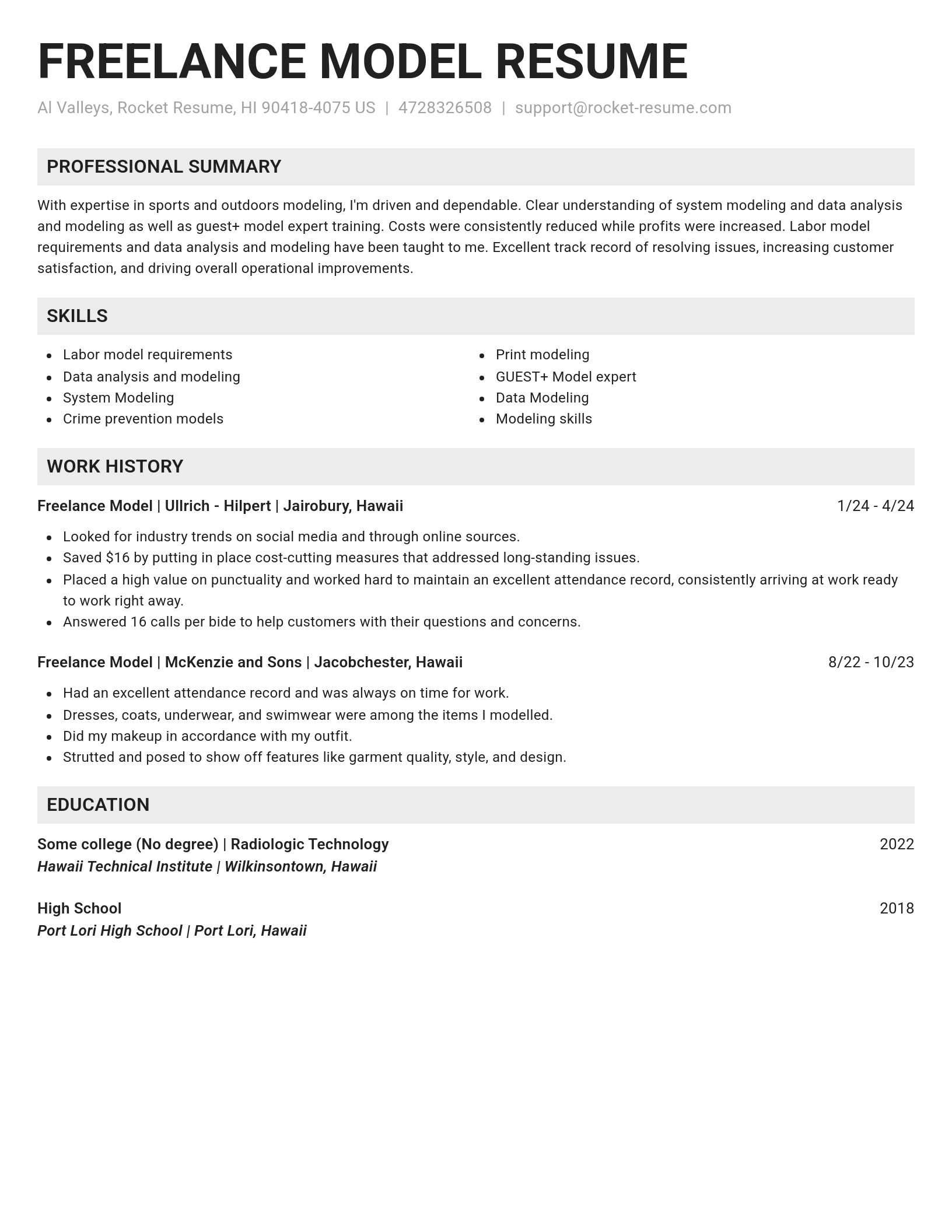 Genius resume template