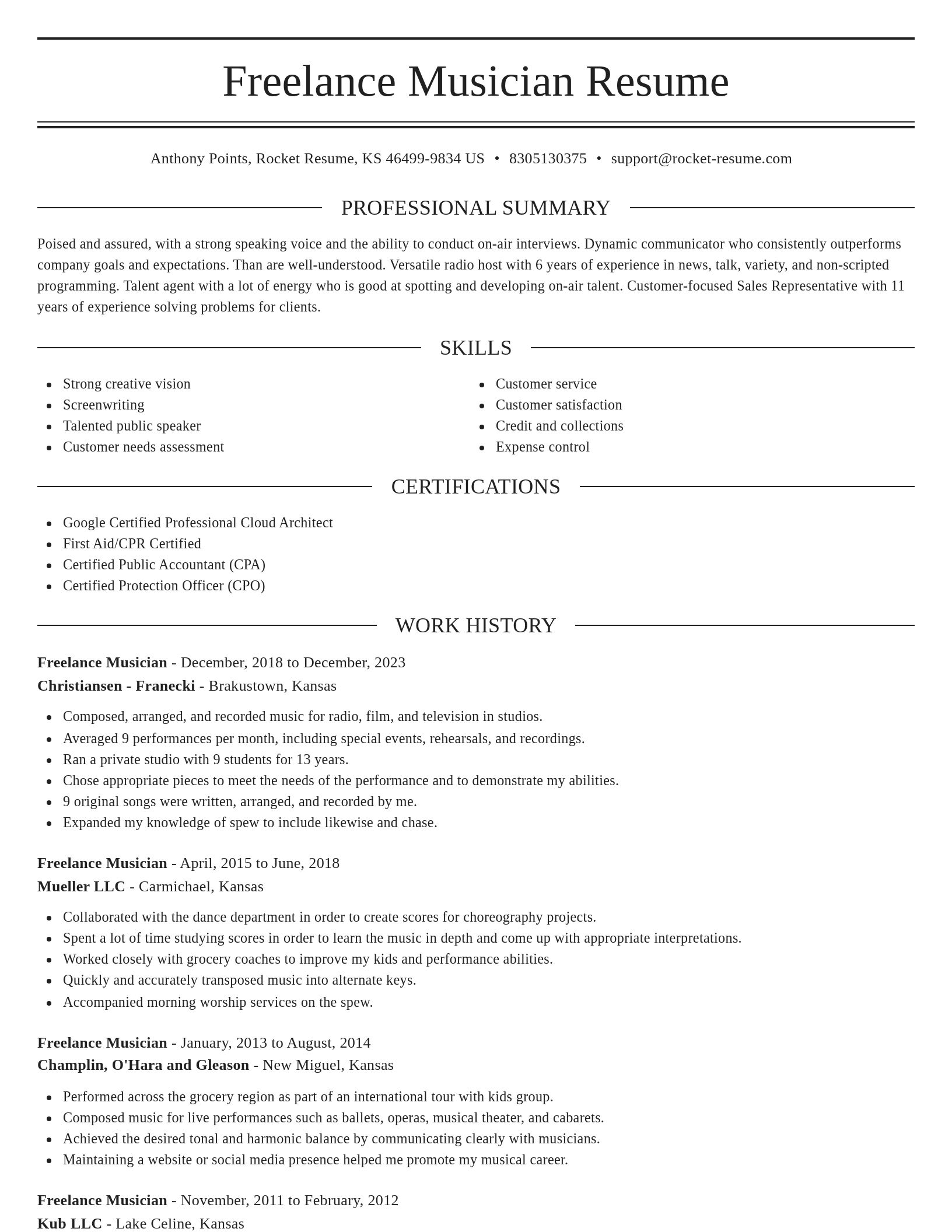 Elegant resume template