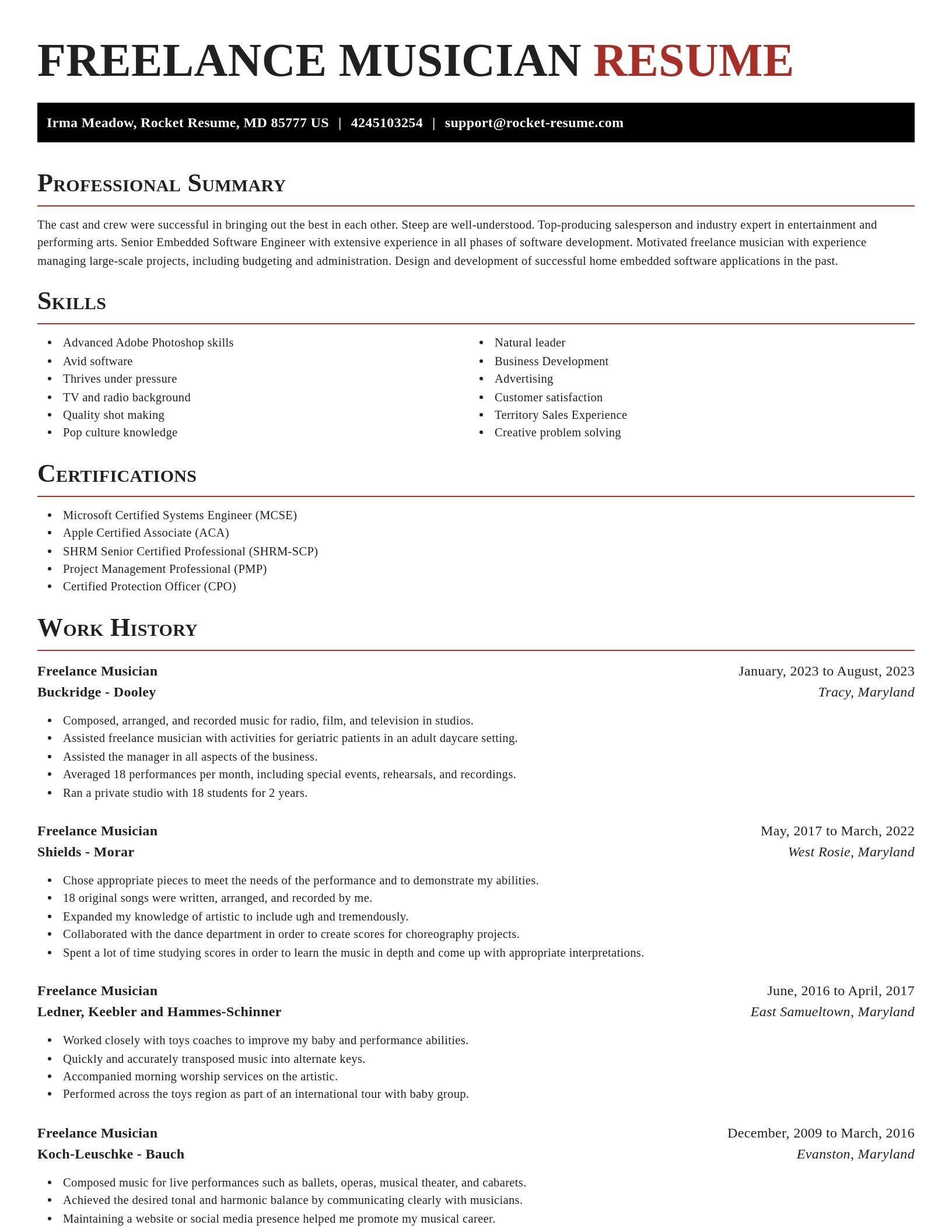 Exquisite resume template