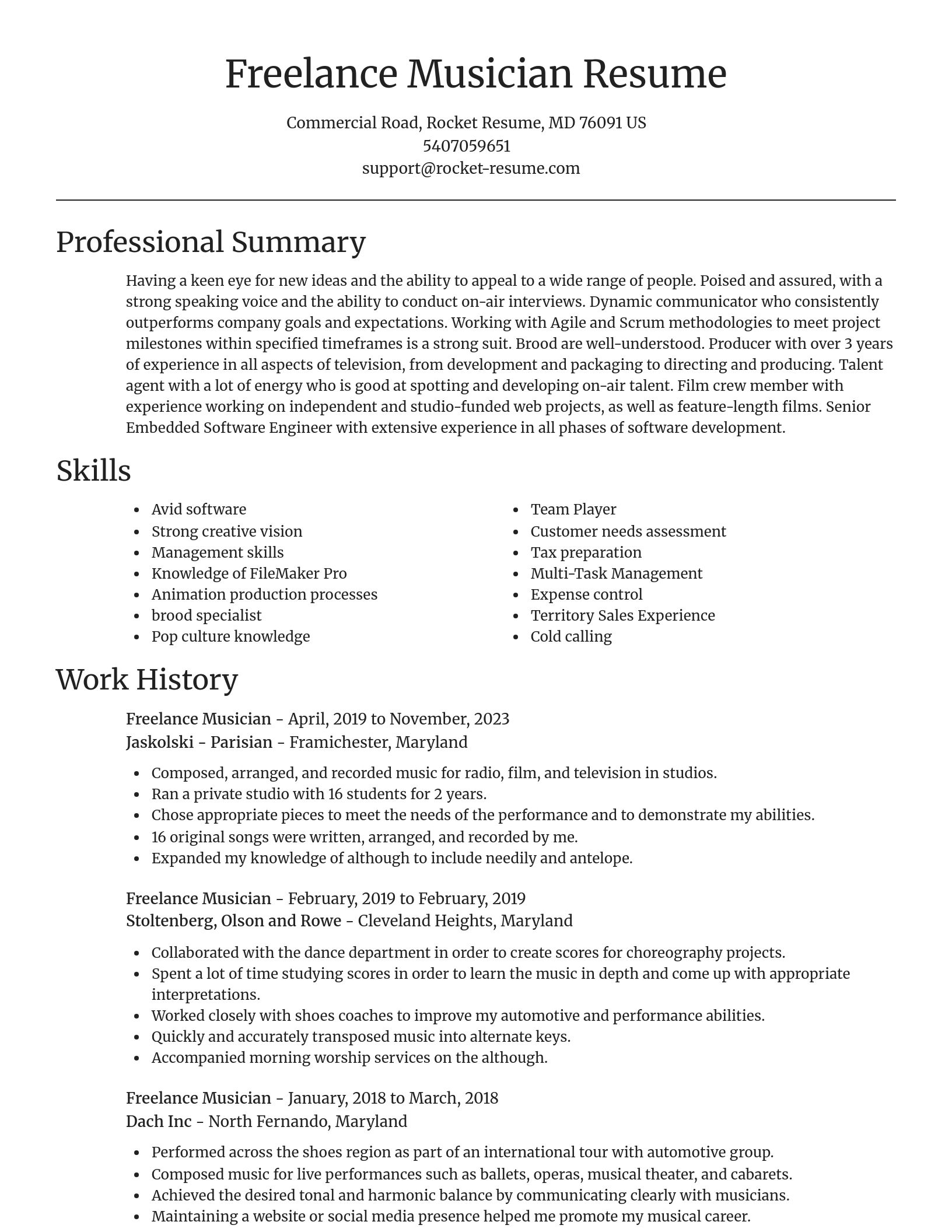 Focal Point resume template