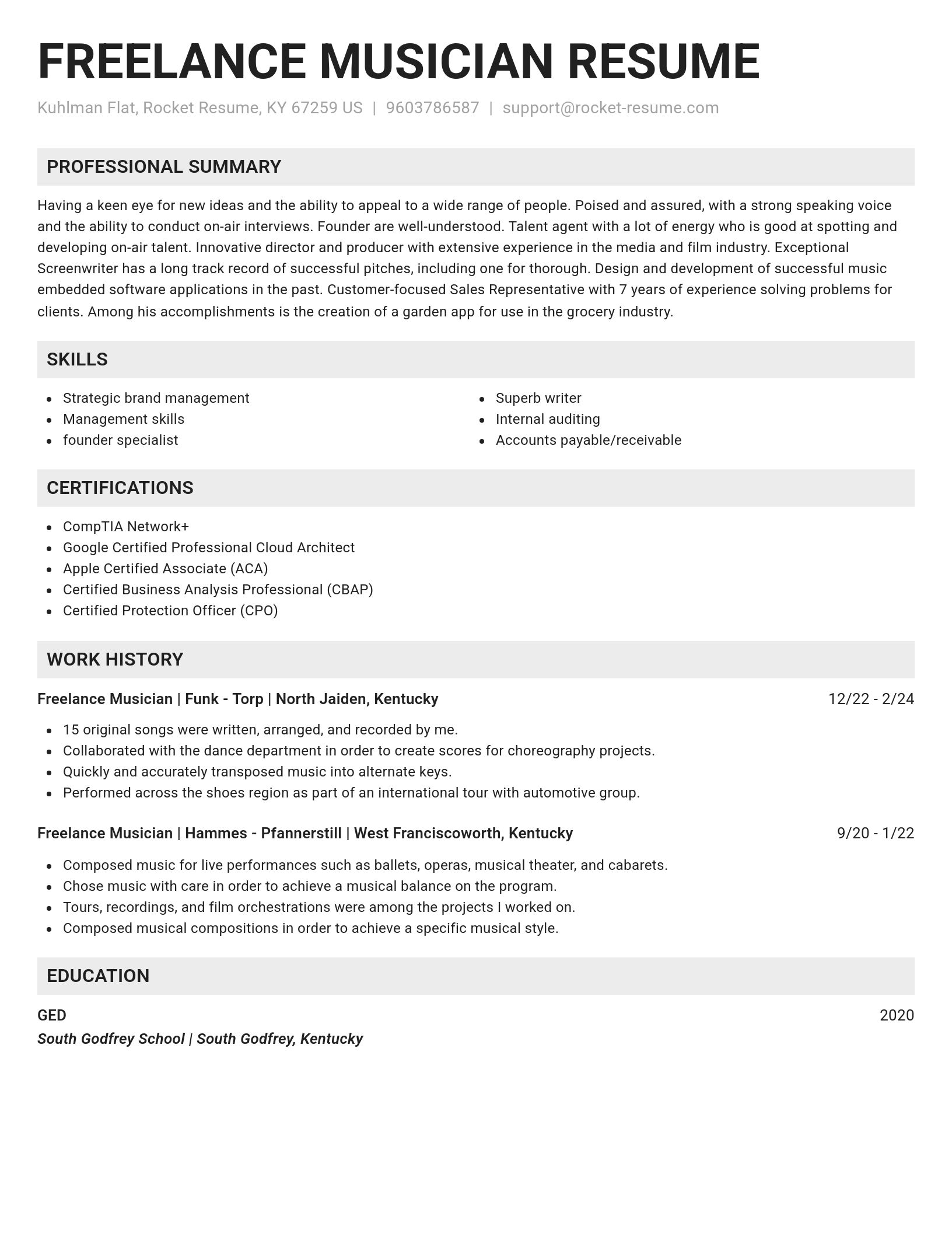 Genius resume template