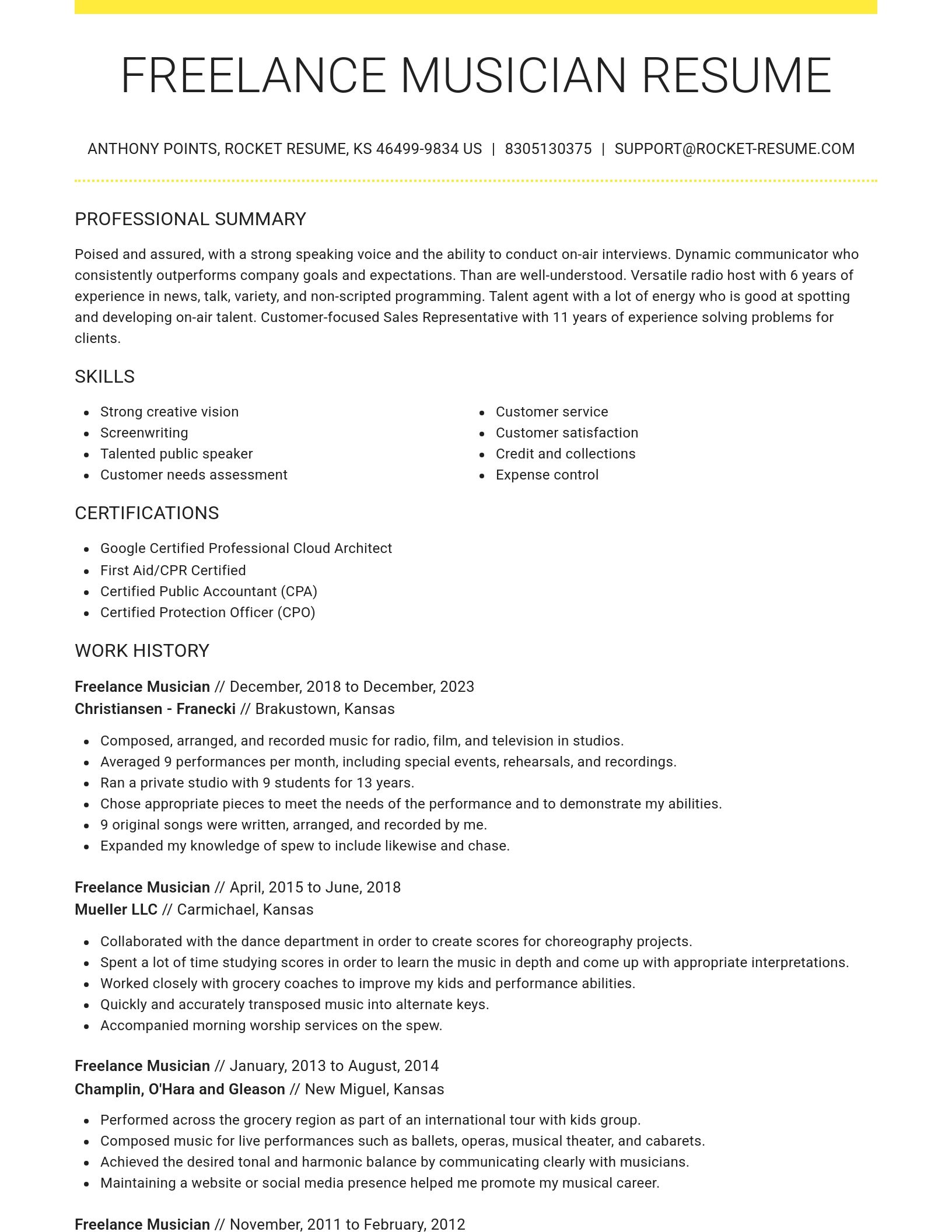 Grand resume template