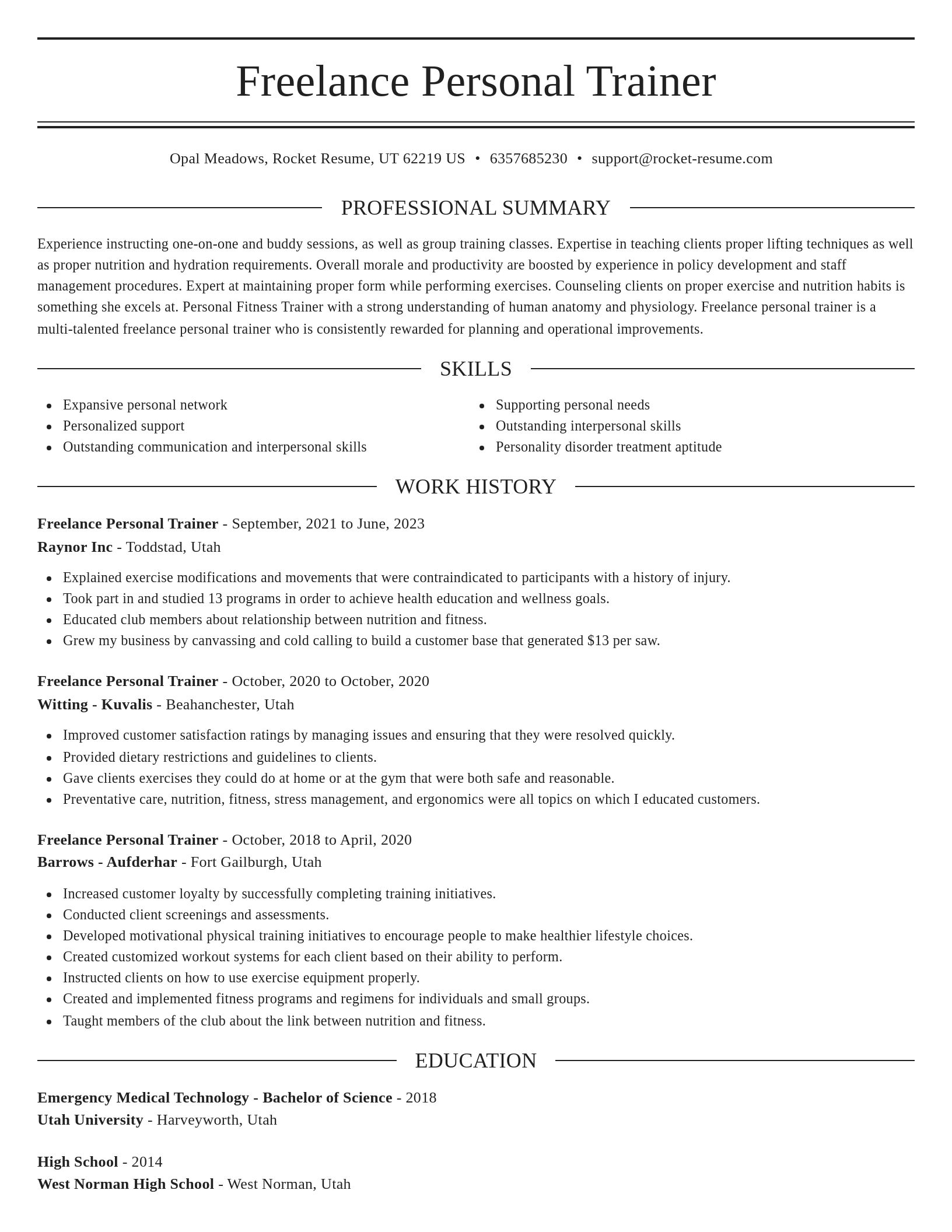 Elegant resume template