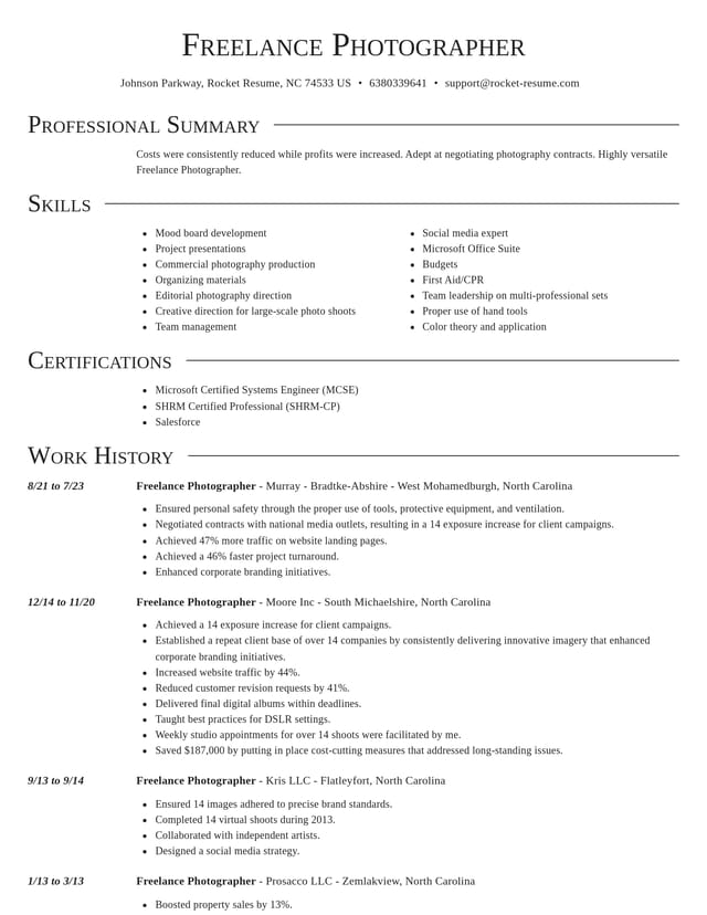 Director resume template