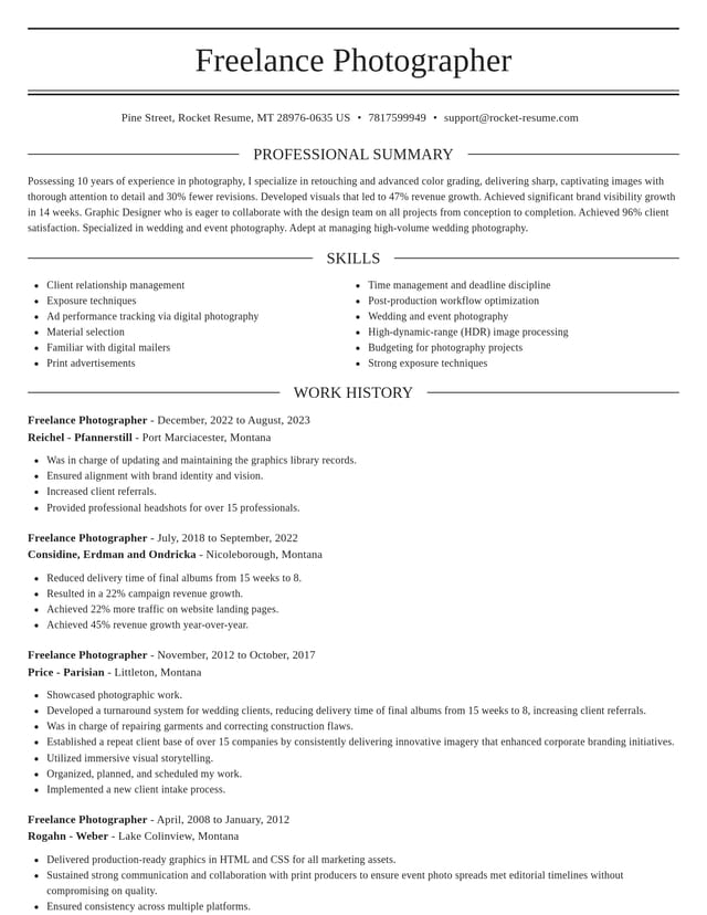 Elegant resume template