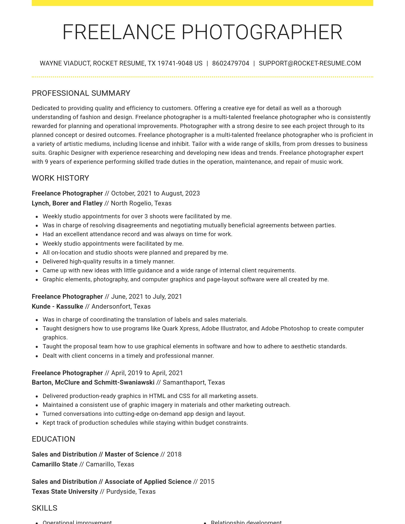 Grand resume template