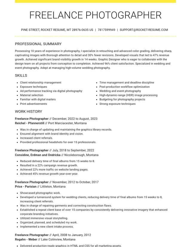 Grand resume template