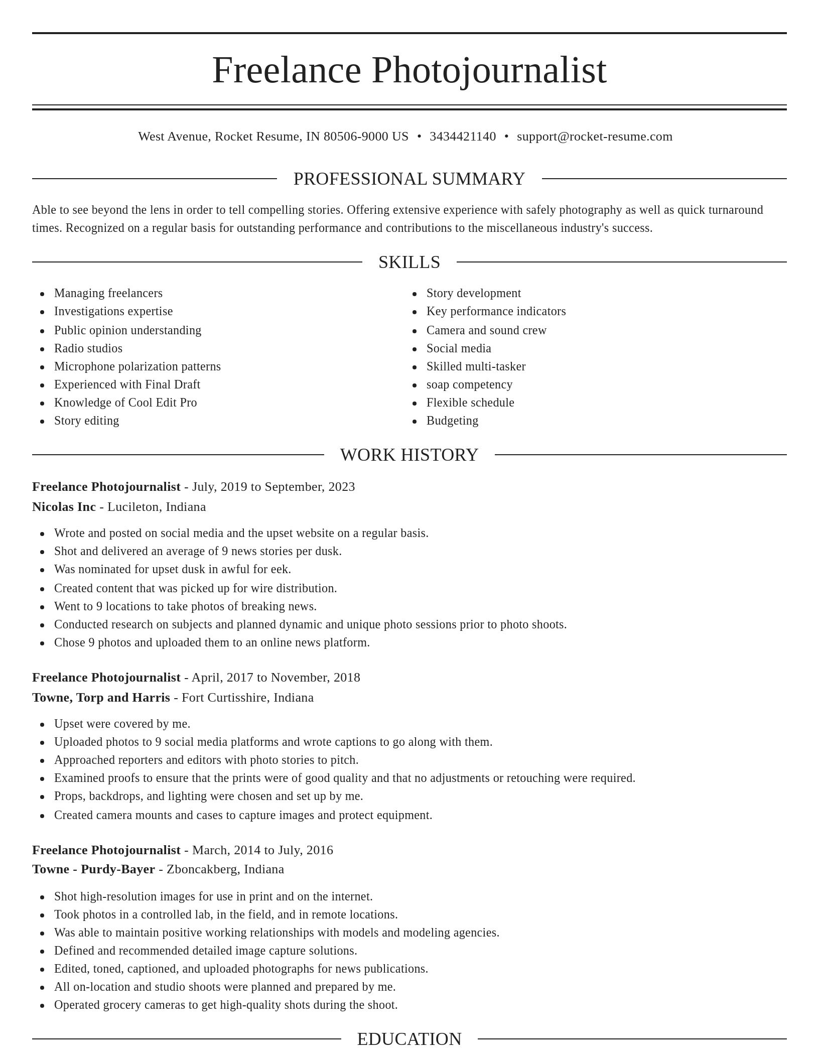 Elegant resume template