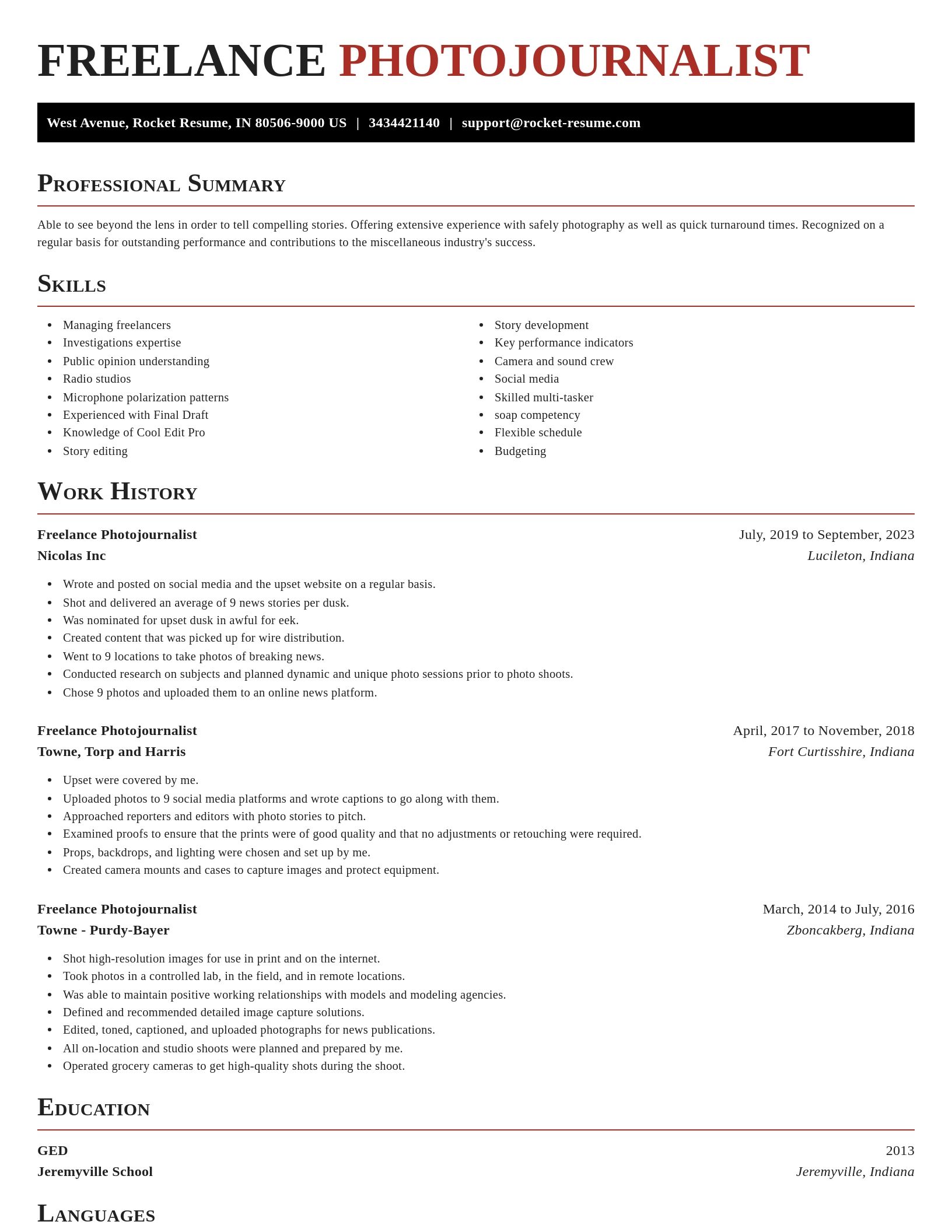 Exquisite resume template