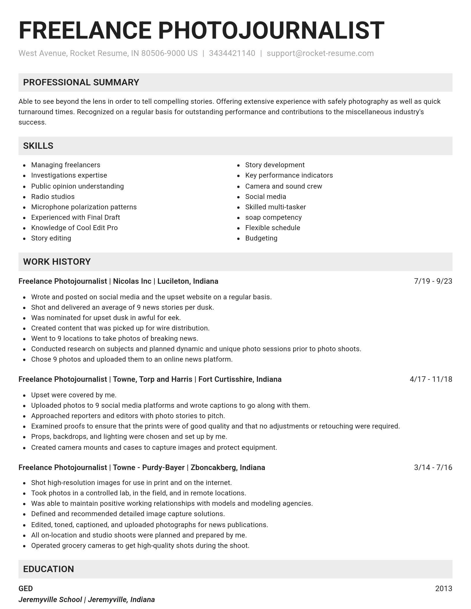Genius resume template
