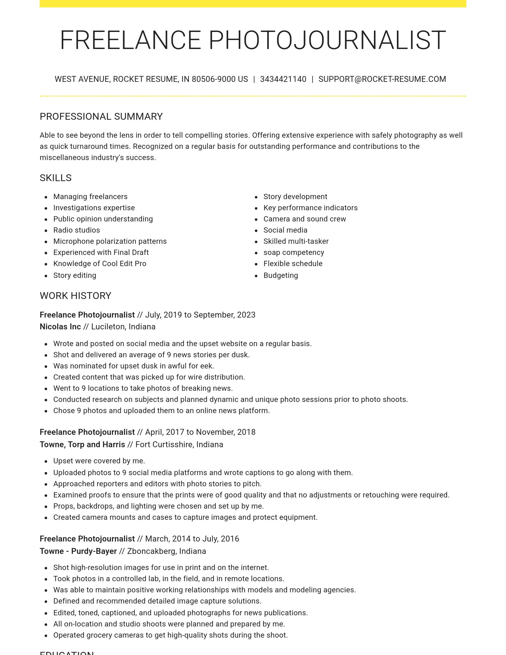 Grand resume template