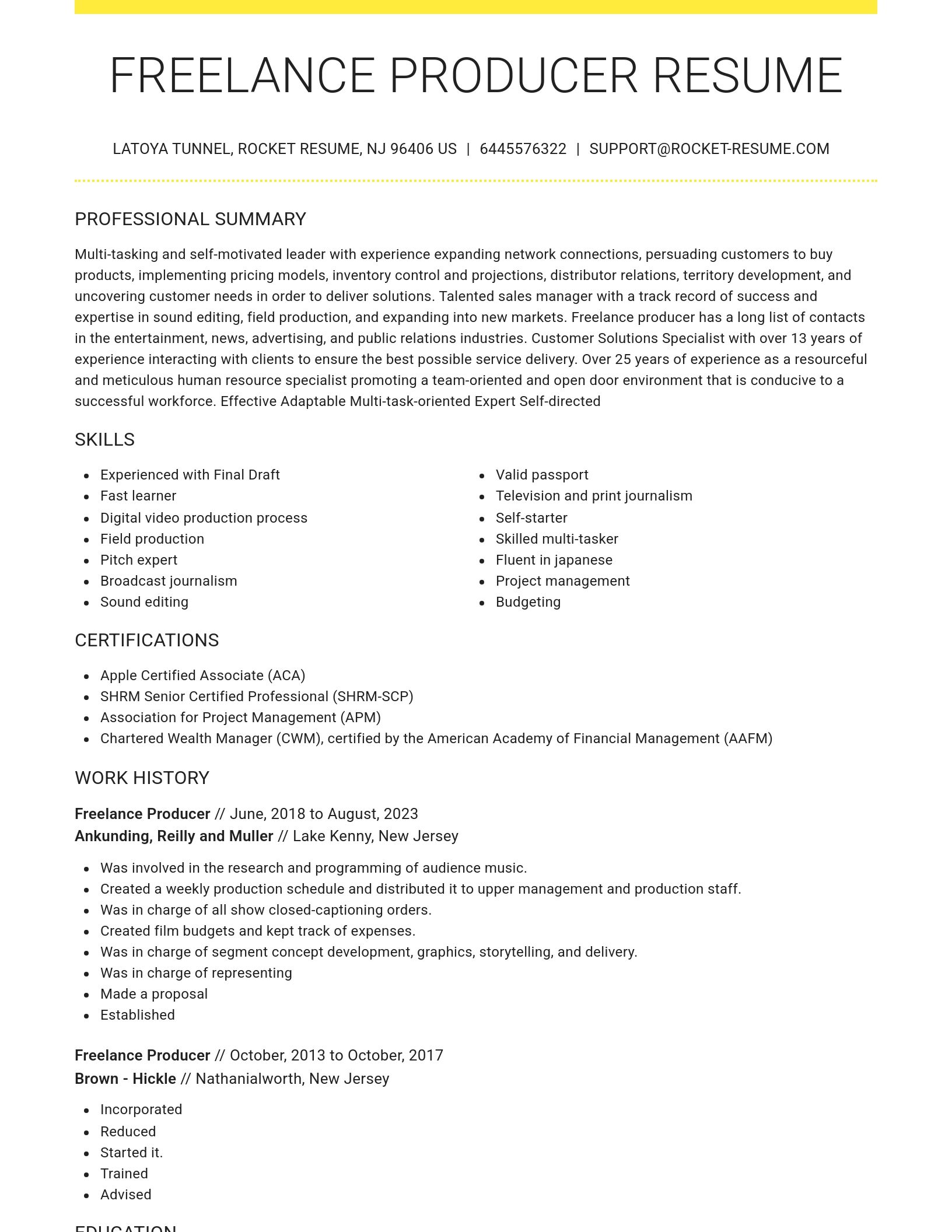 Grand resume template