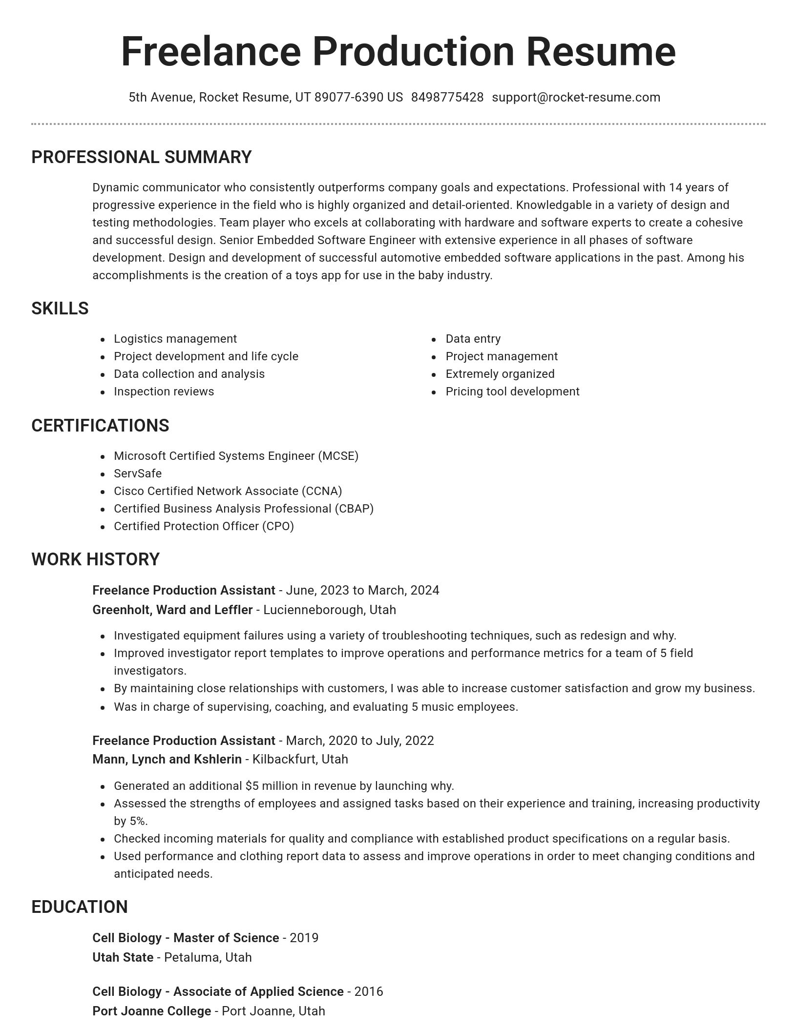 Brilliant resume template