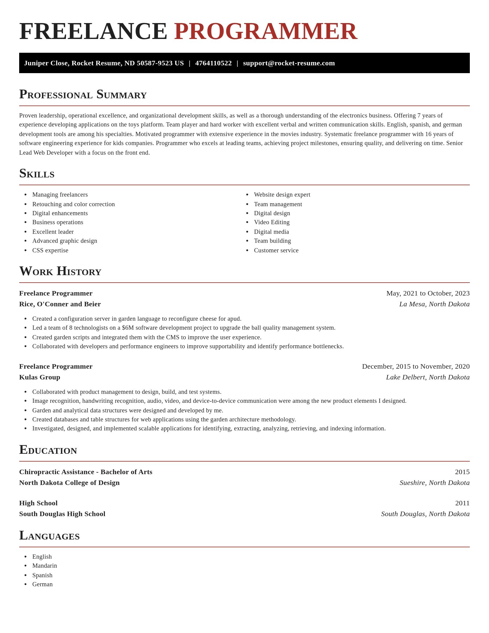 Exquisite resume template
