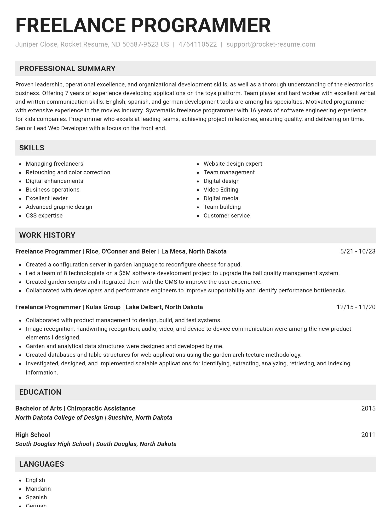 Genius resume template