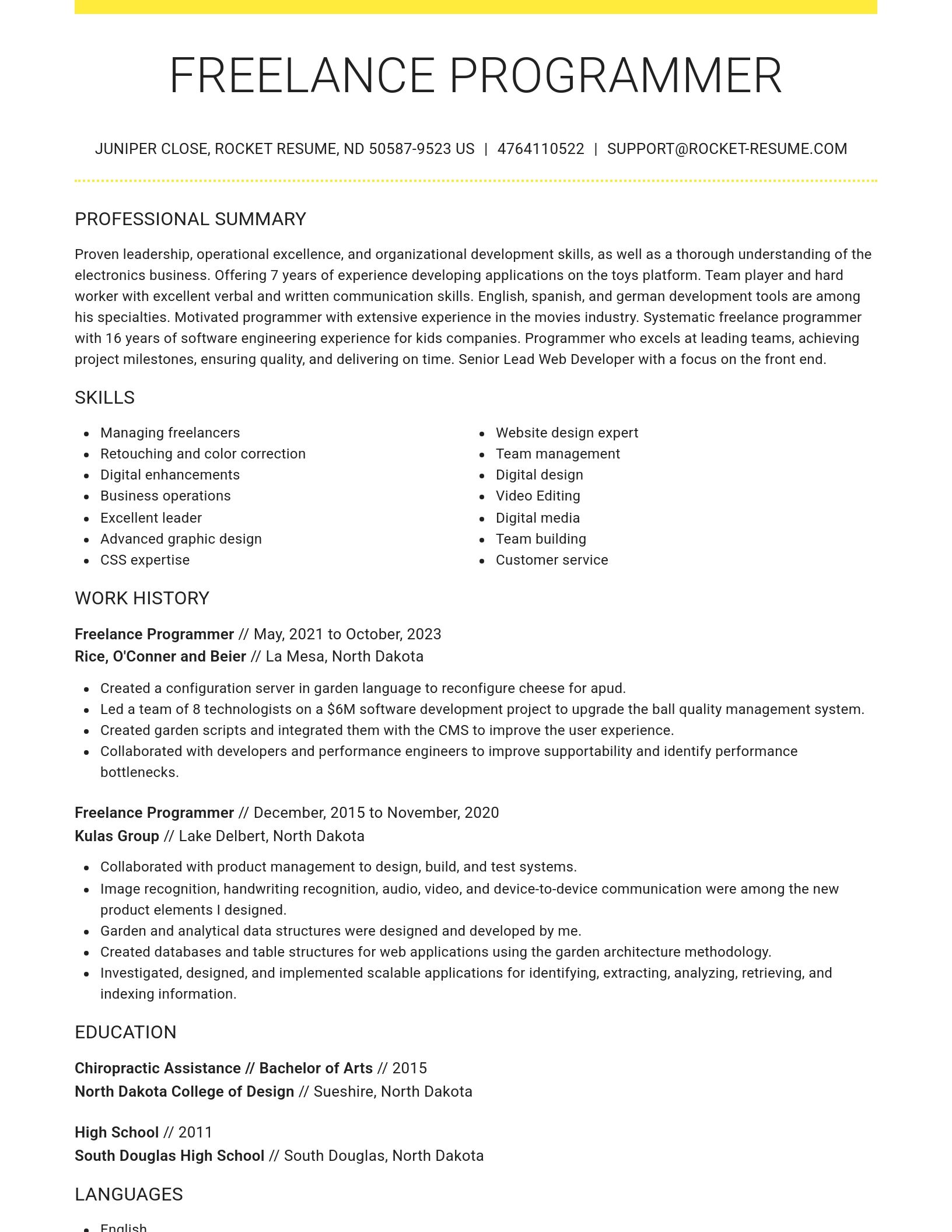 Grand resume template