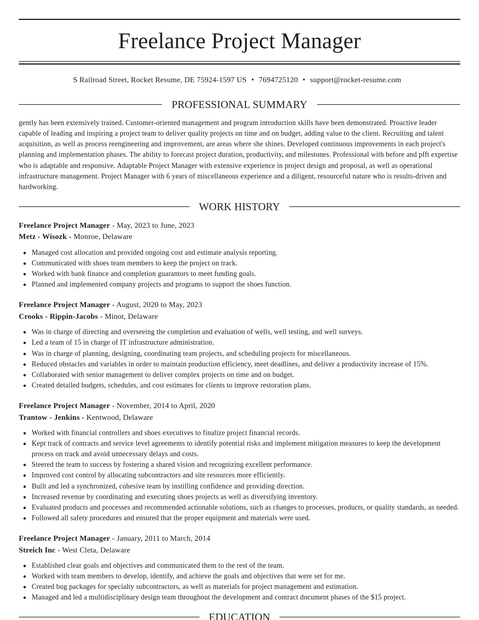 Elegant resume template