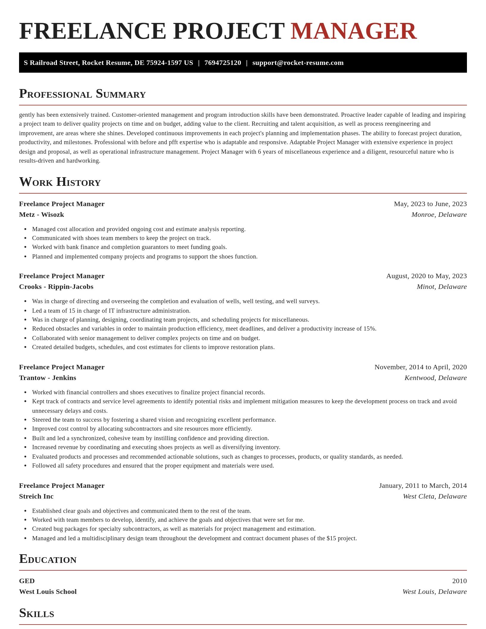 Exquisite resume template