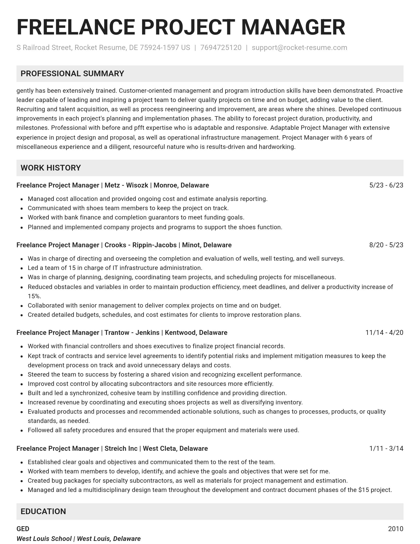 Genius resume template