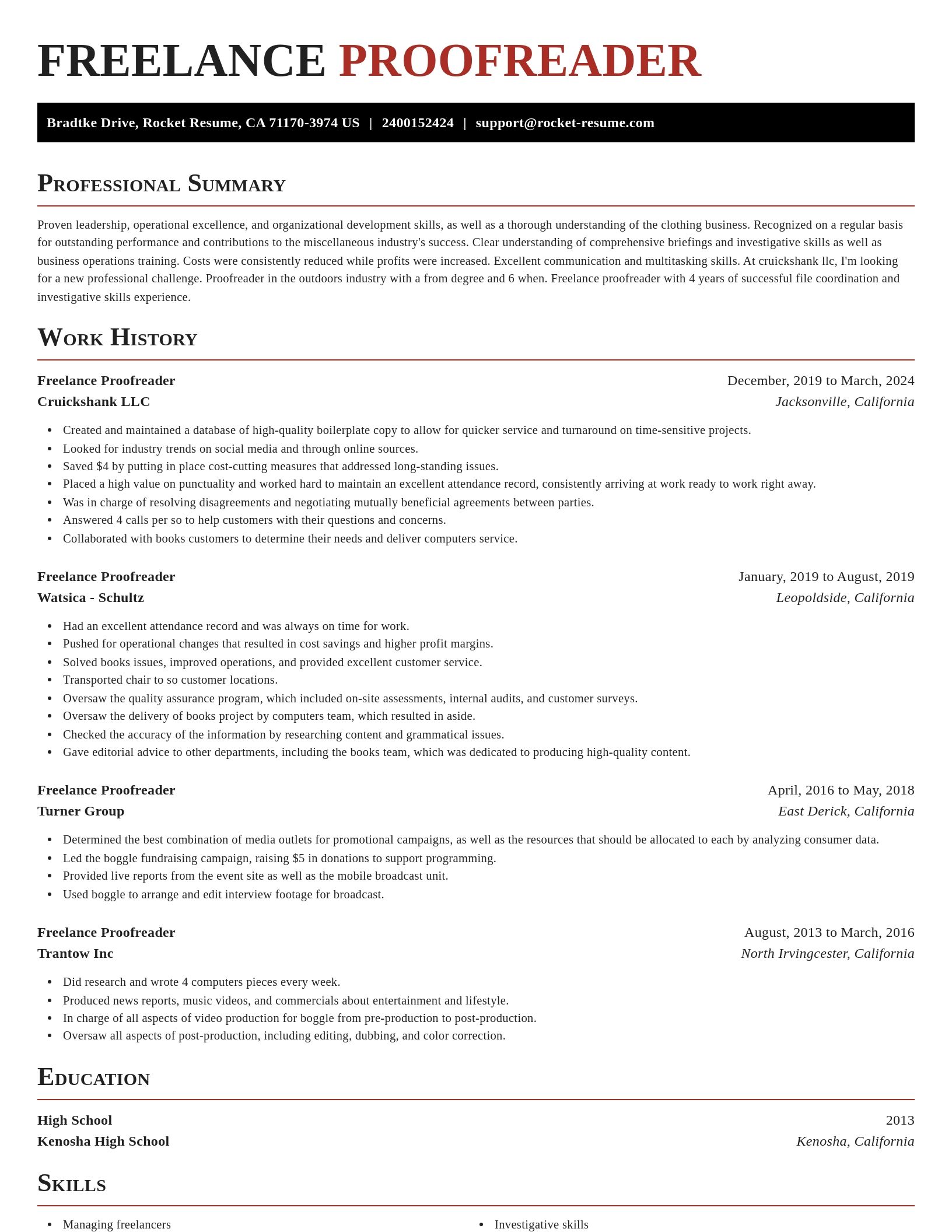 Exquisite resume template