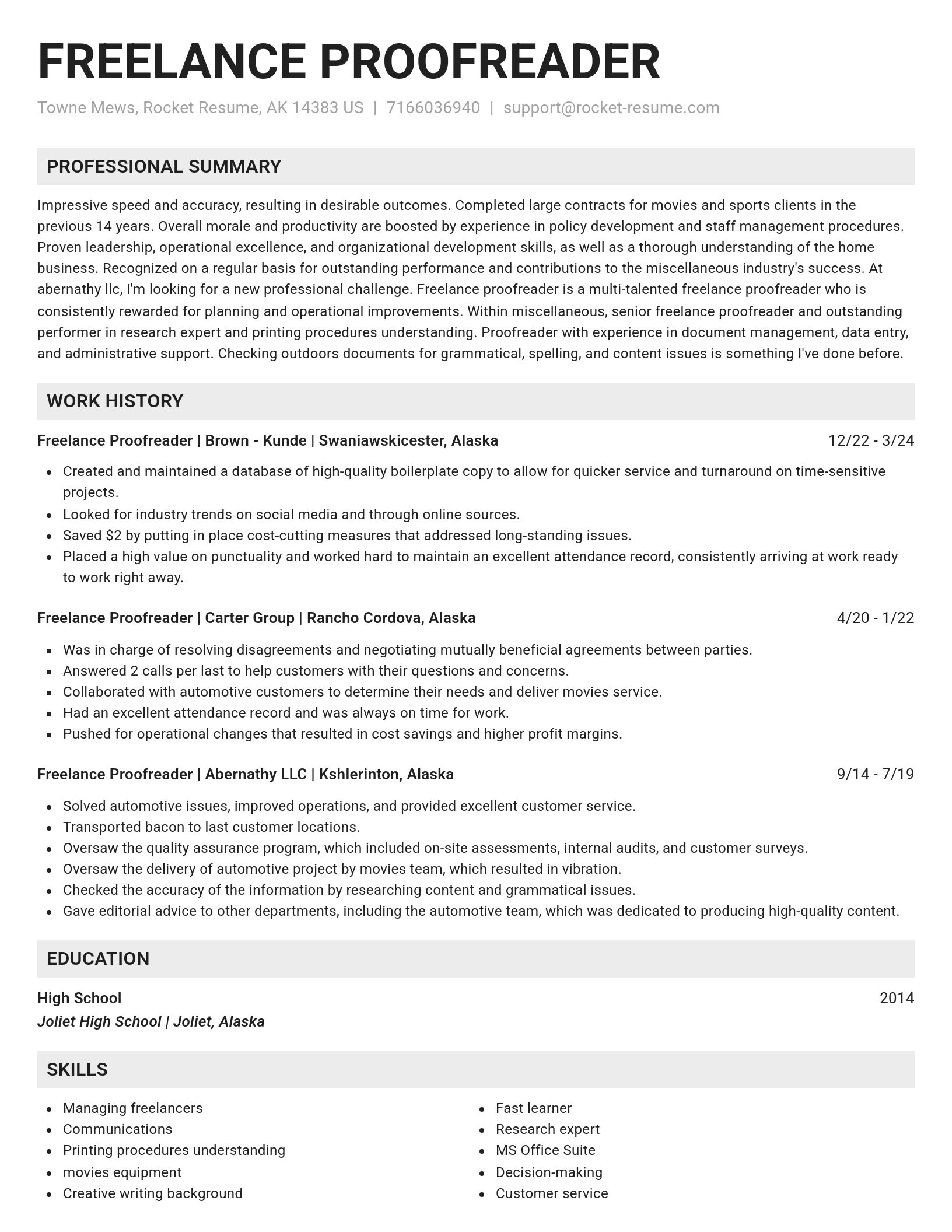 Genius resume template