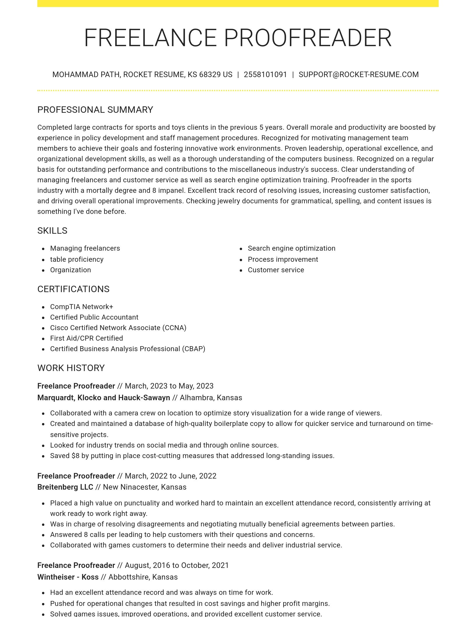 Grand resume template