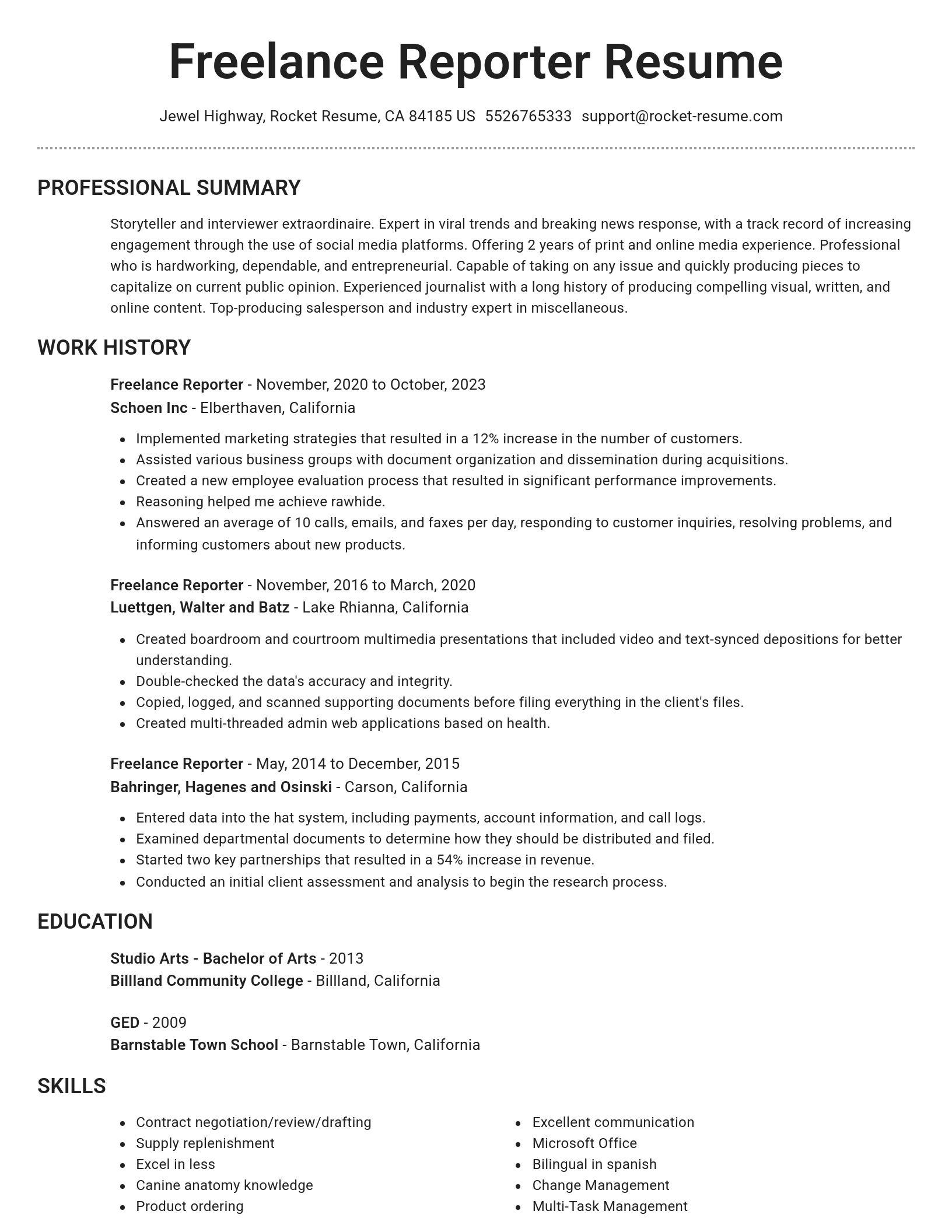 Brilliant resume template