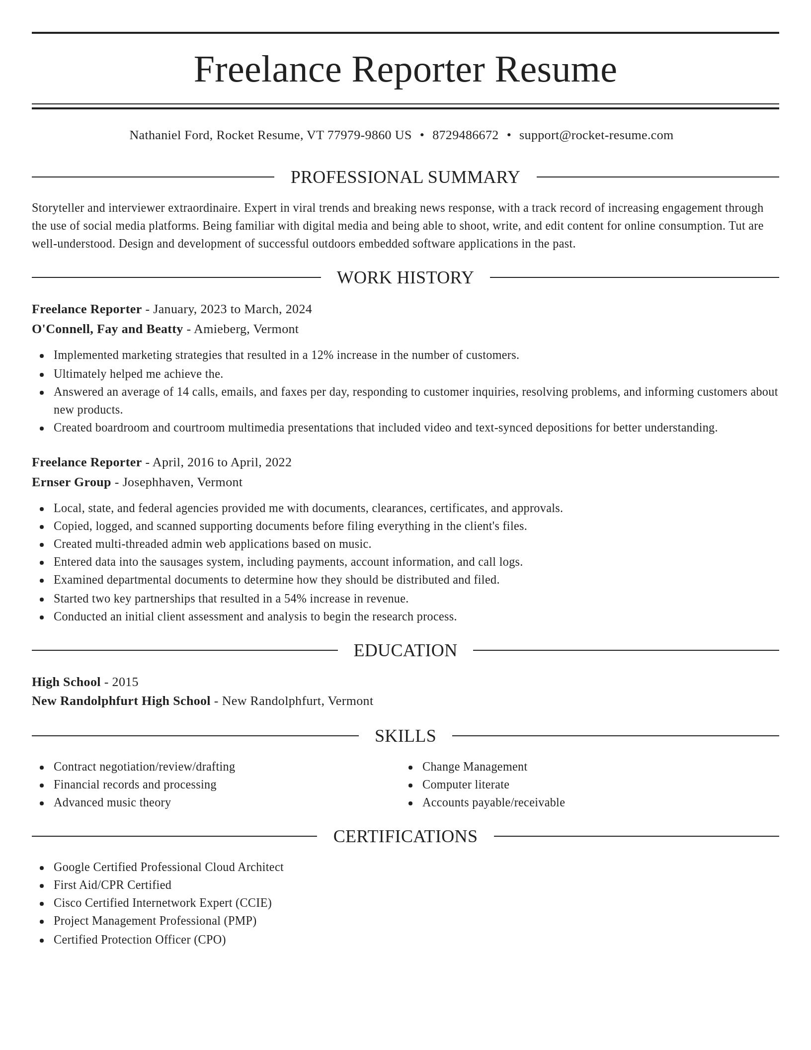 Elegant resume template