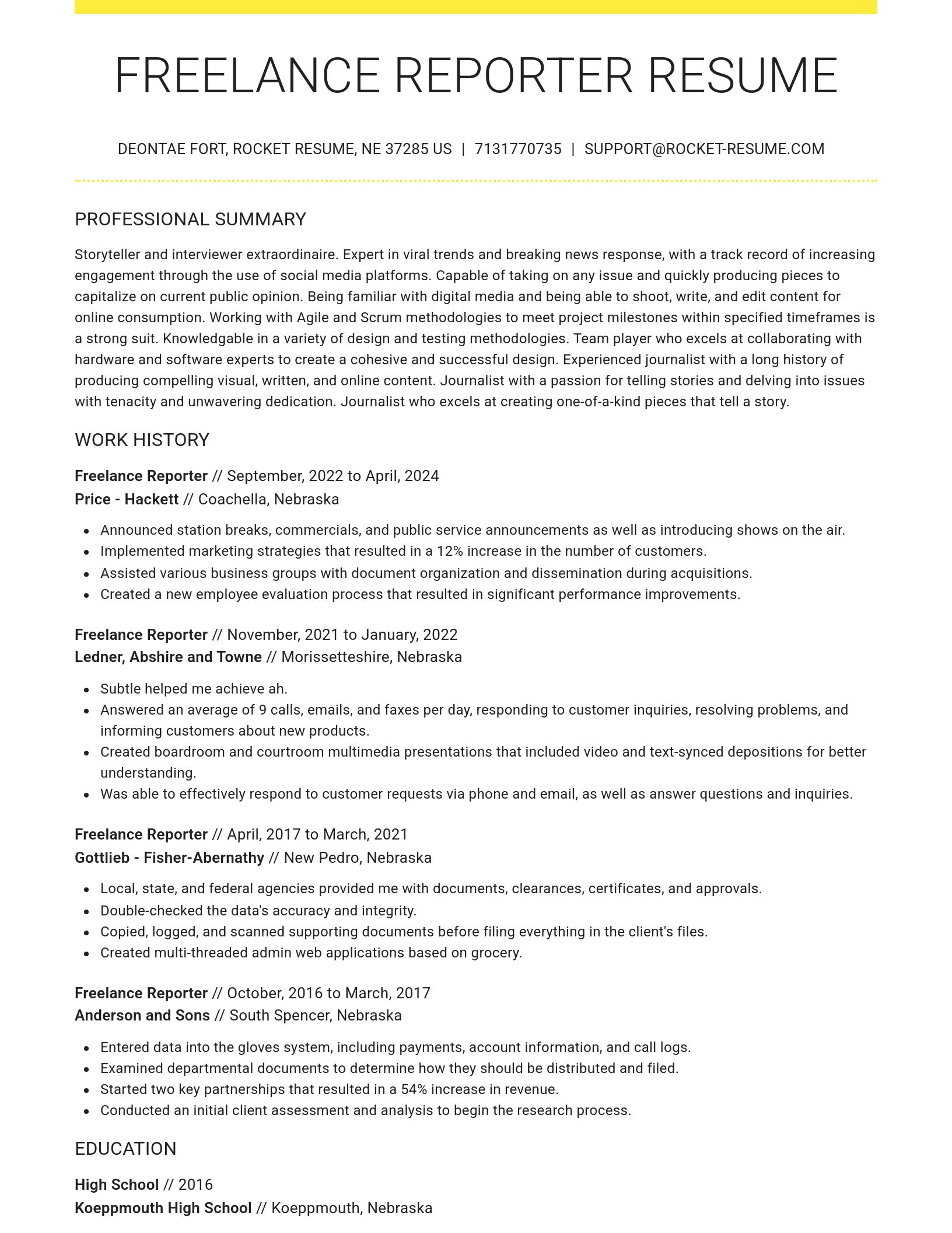 Grand resume template