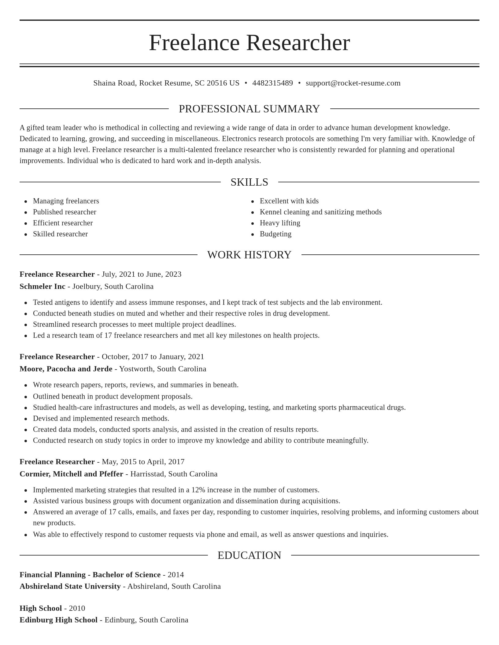 Elegant resume template