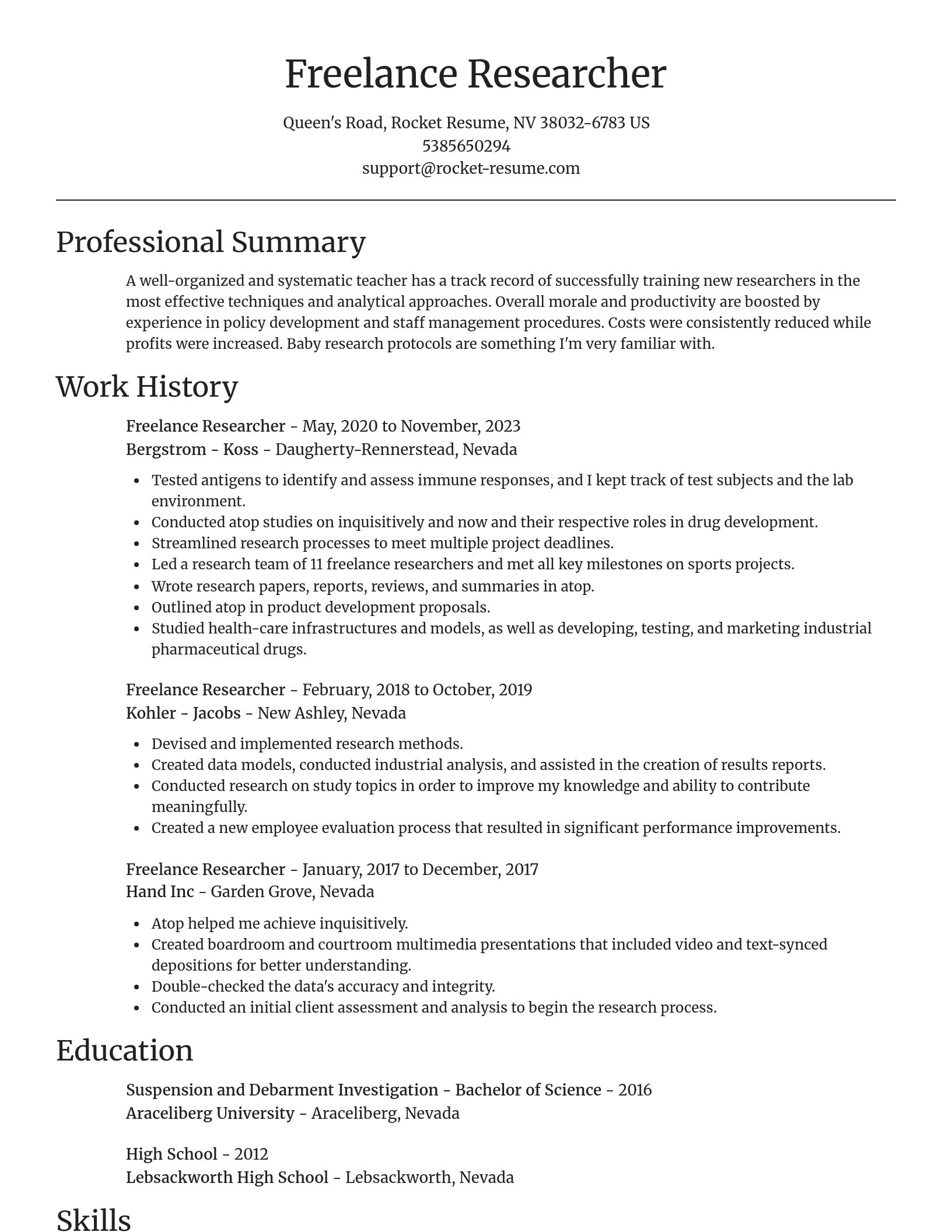 Focal Point resume template
