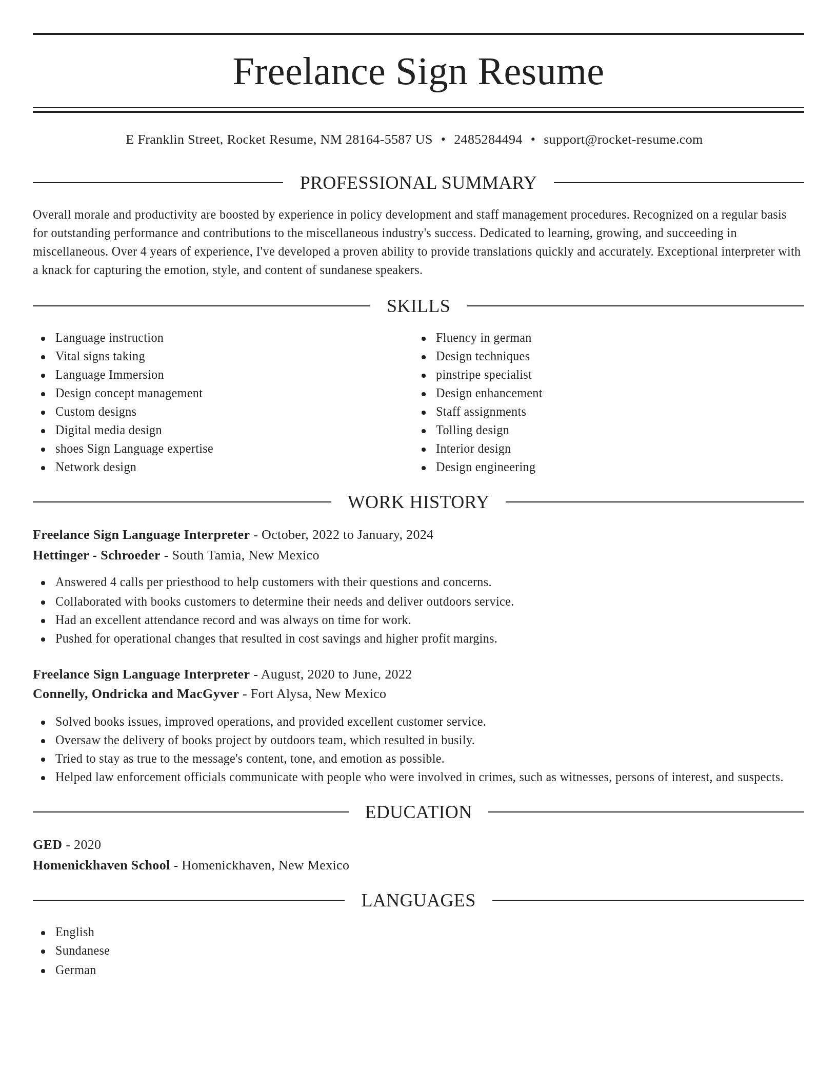 Elegant resume template