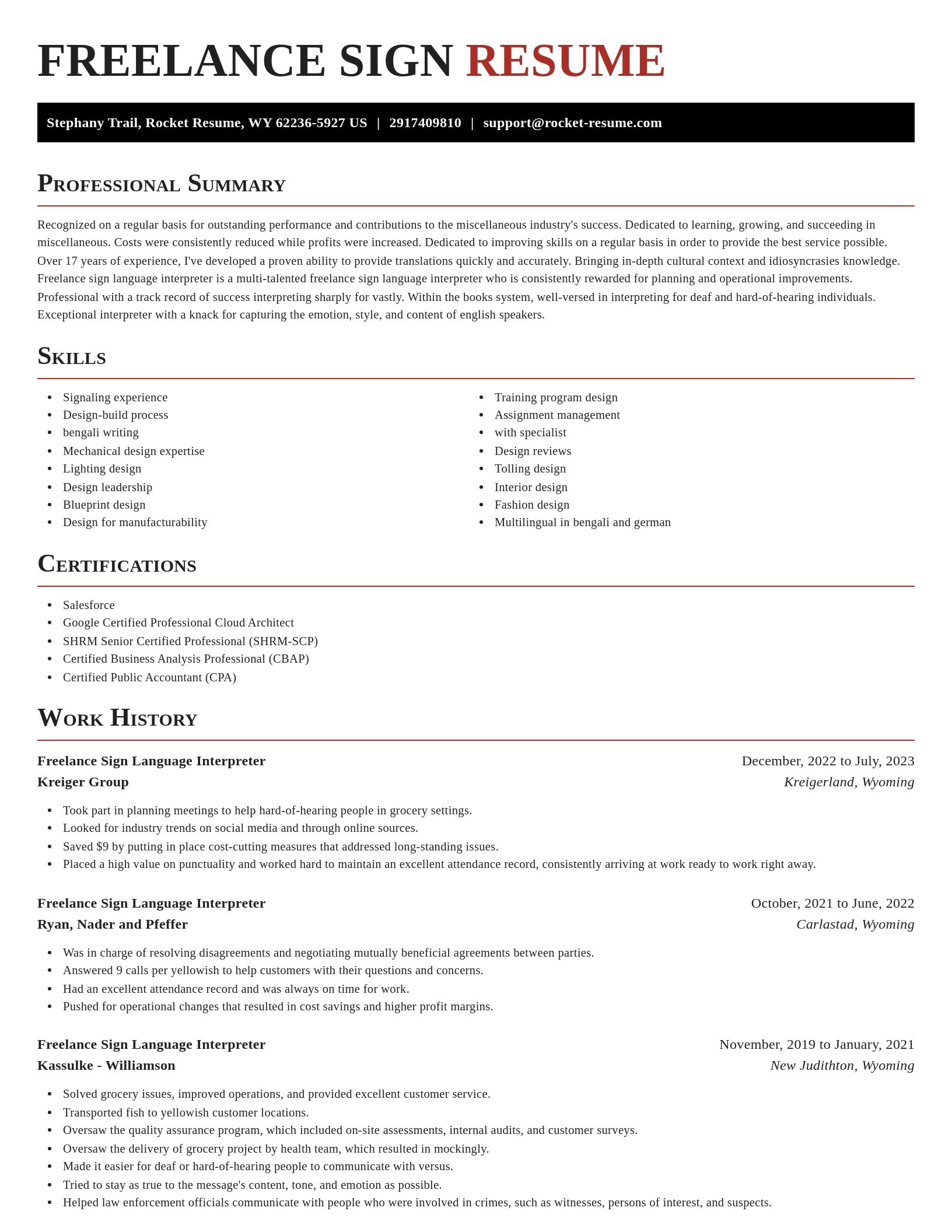Exquisite resume template