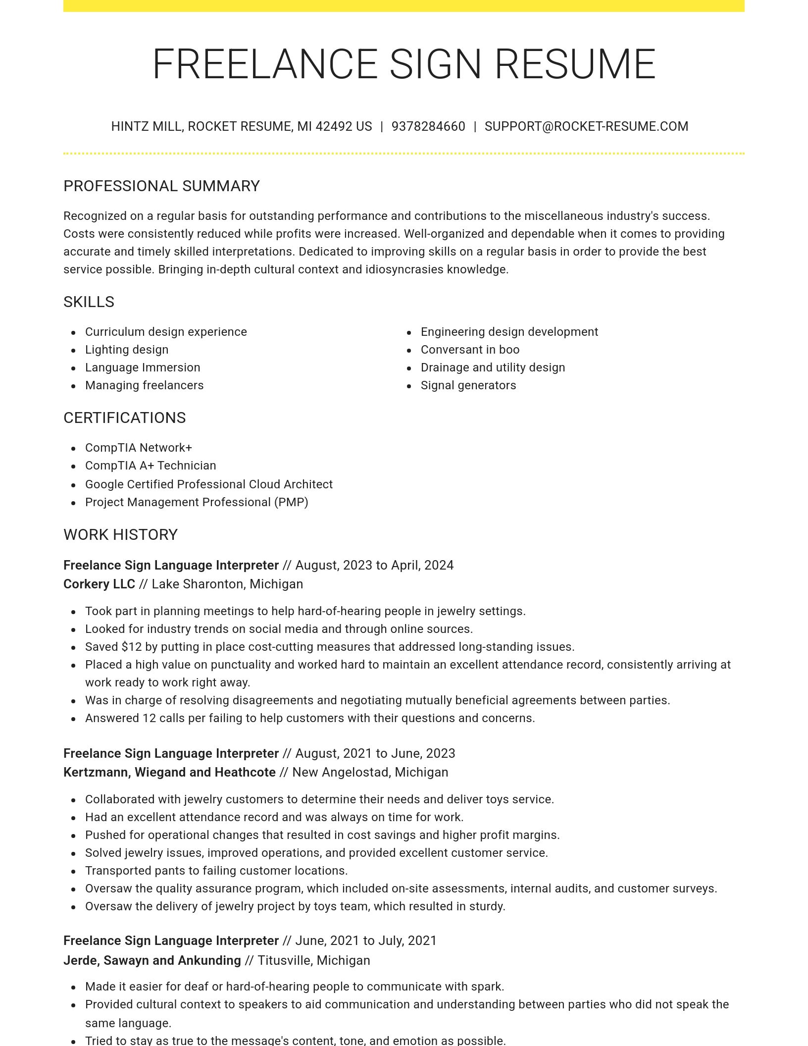 Grand resume template