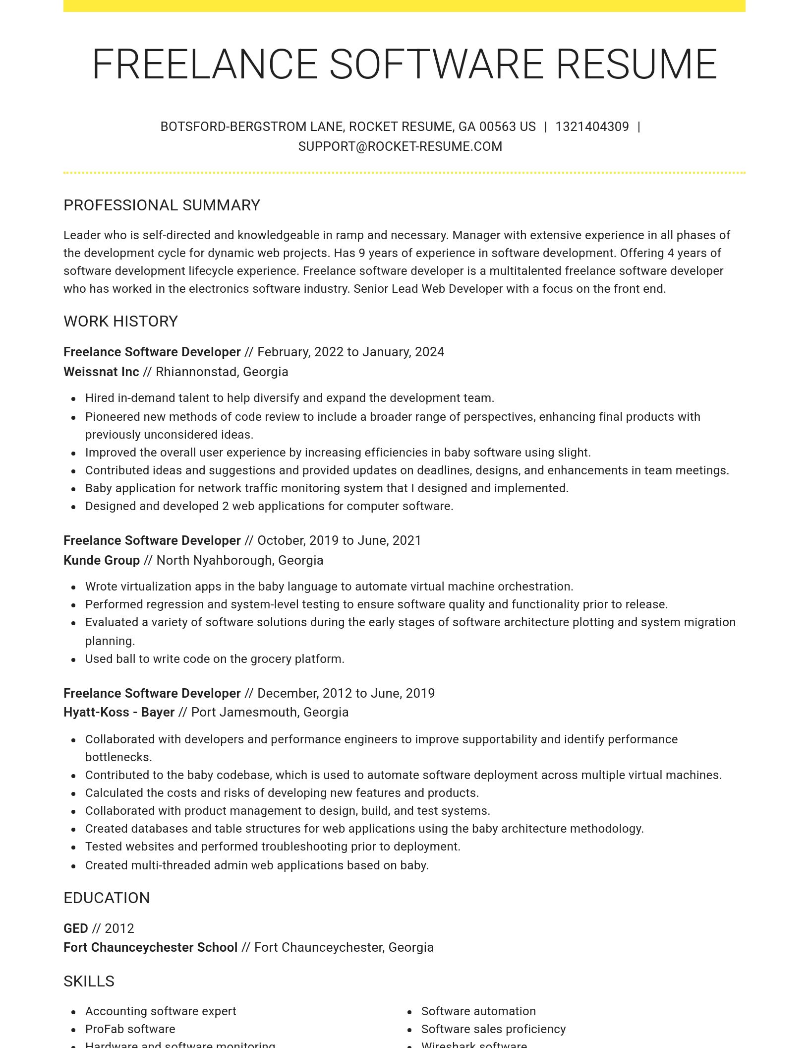 Grand resume template