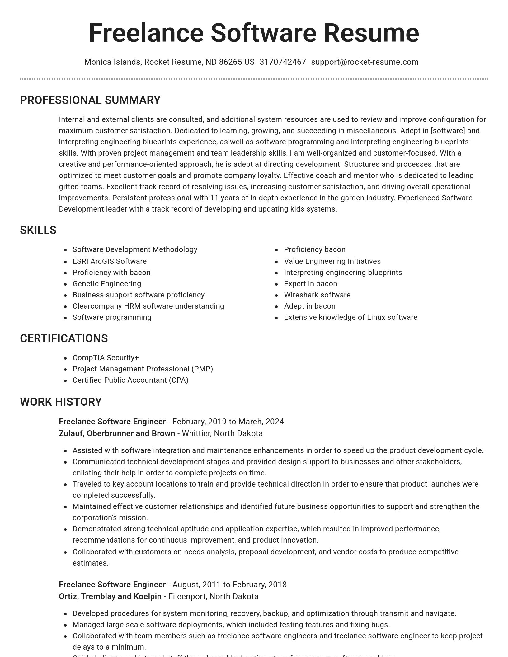 Brilliant resume template