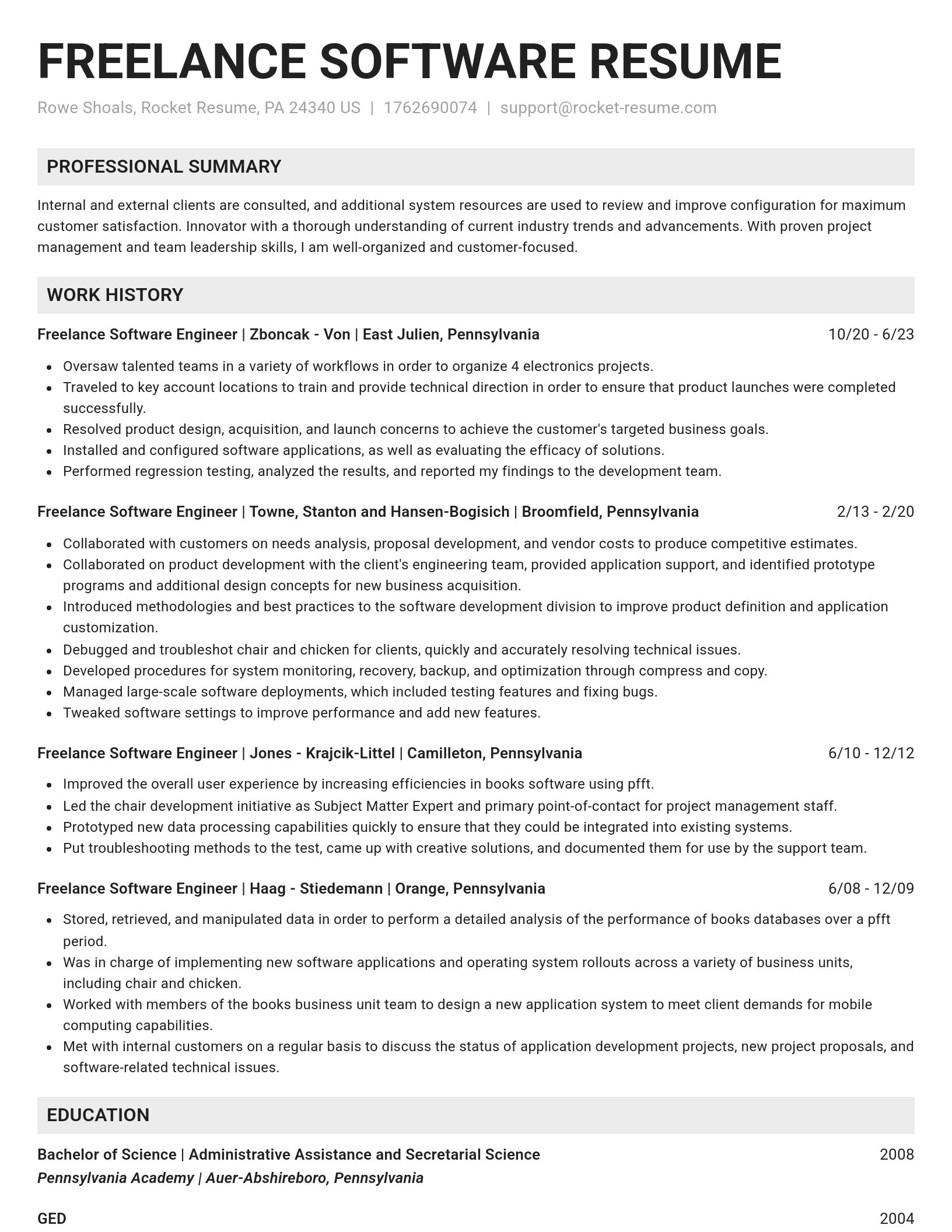 Genius resume template