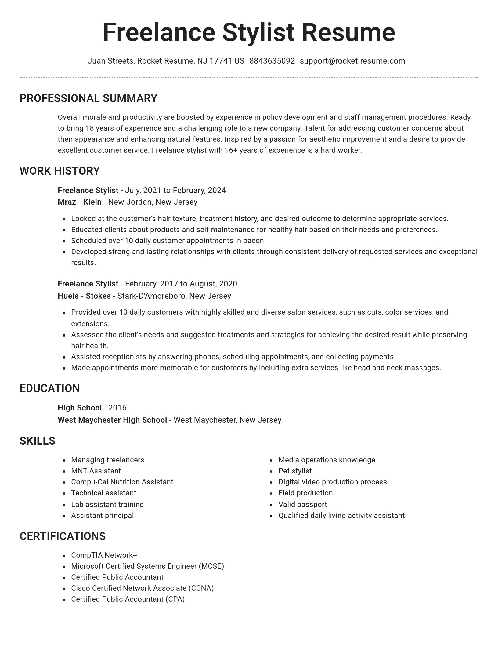 Brilliant resume template