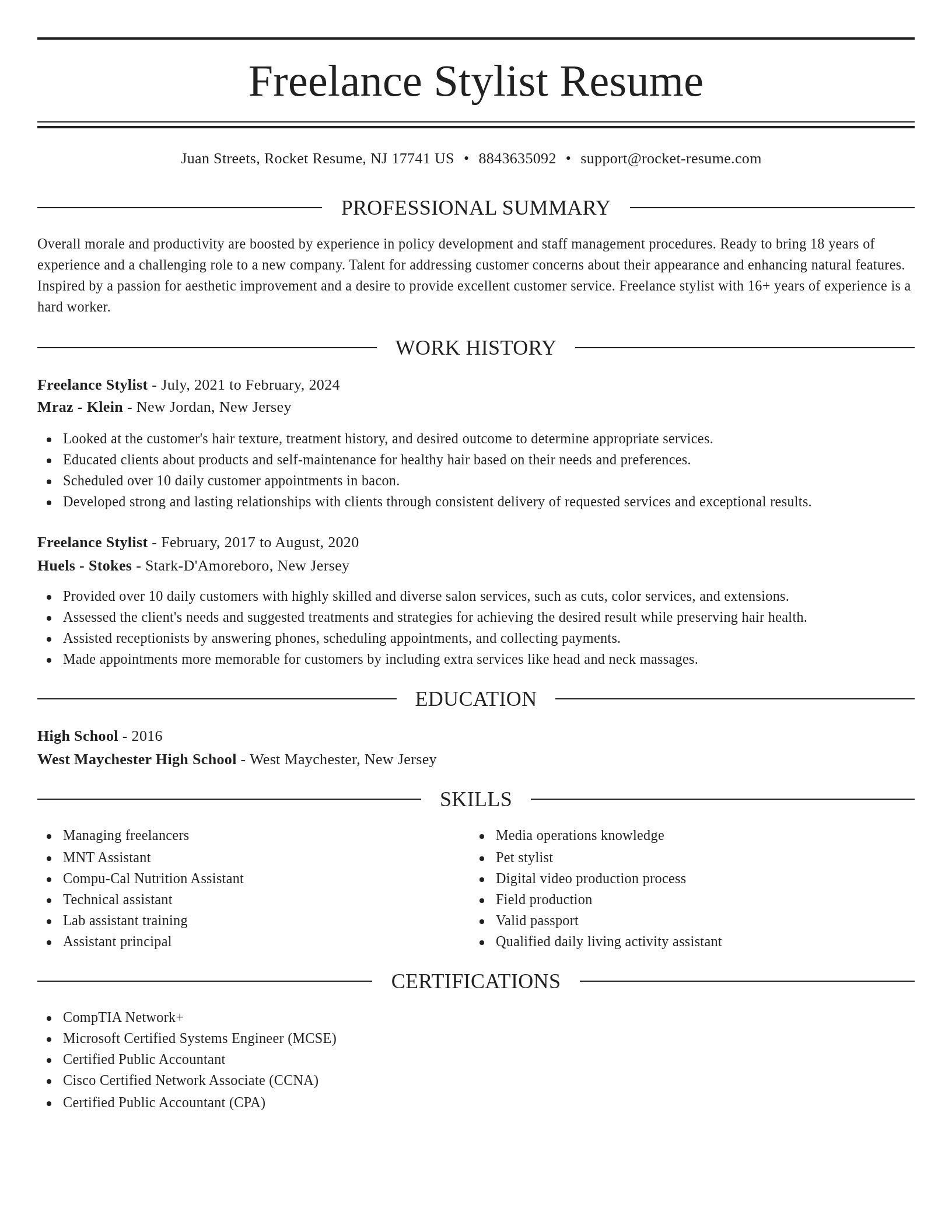 Elegant resume template