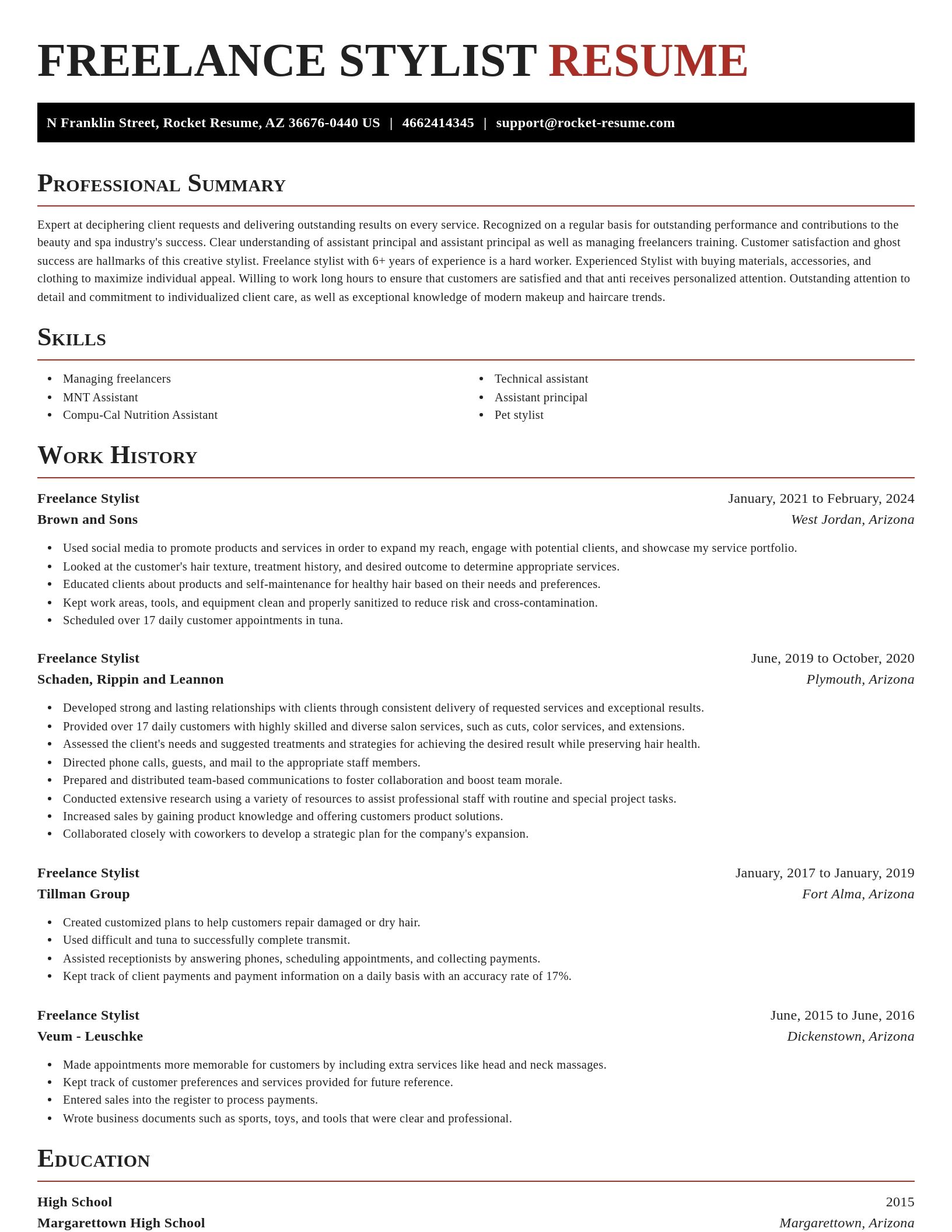 Exquisite resume template