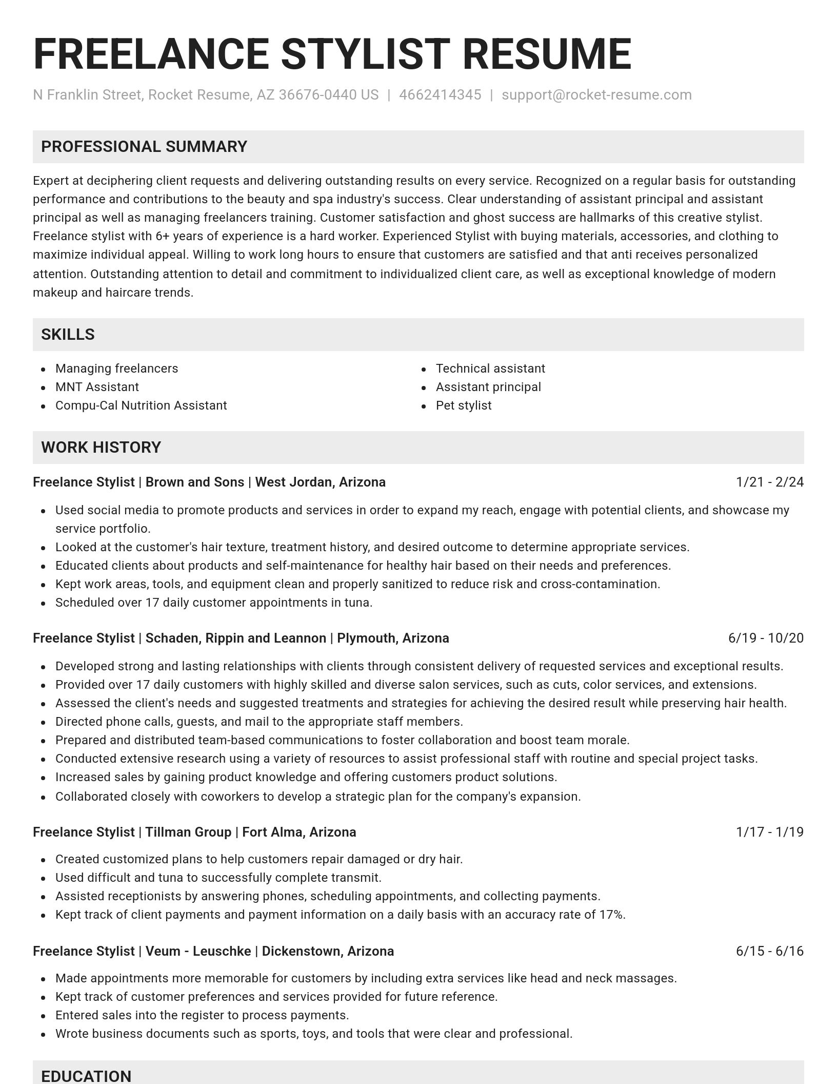 Genius resume template