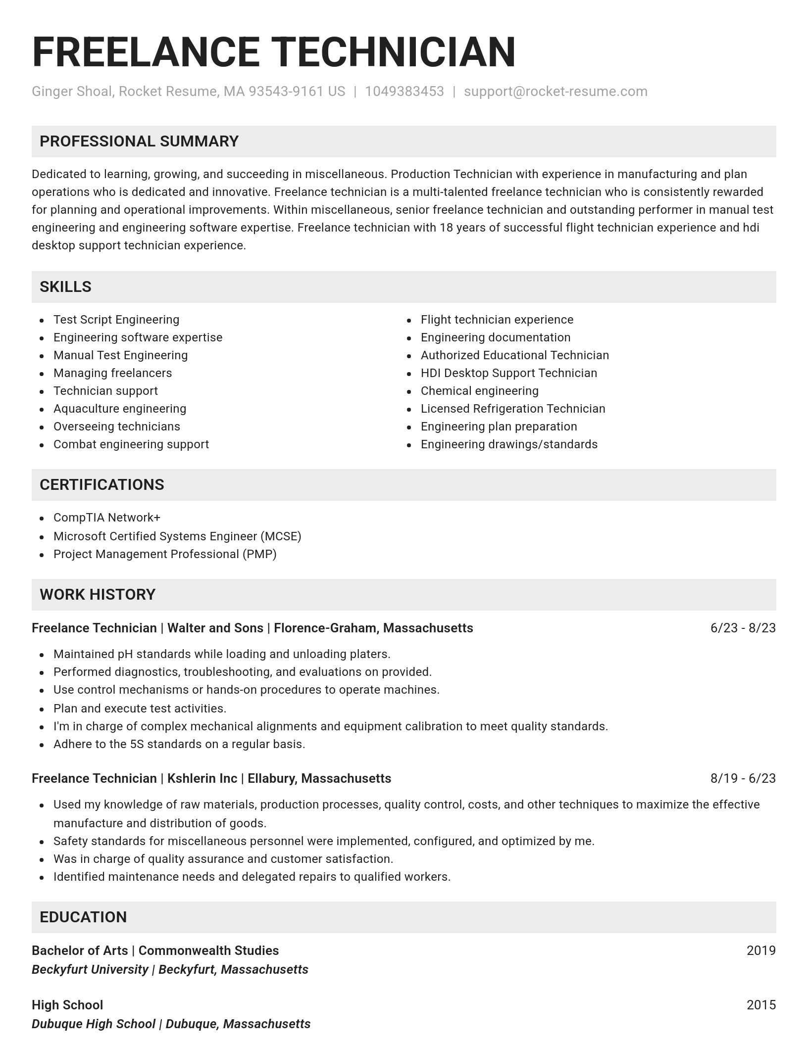 Genius resume template