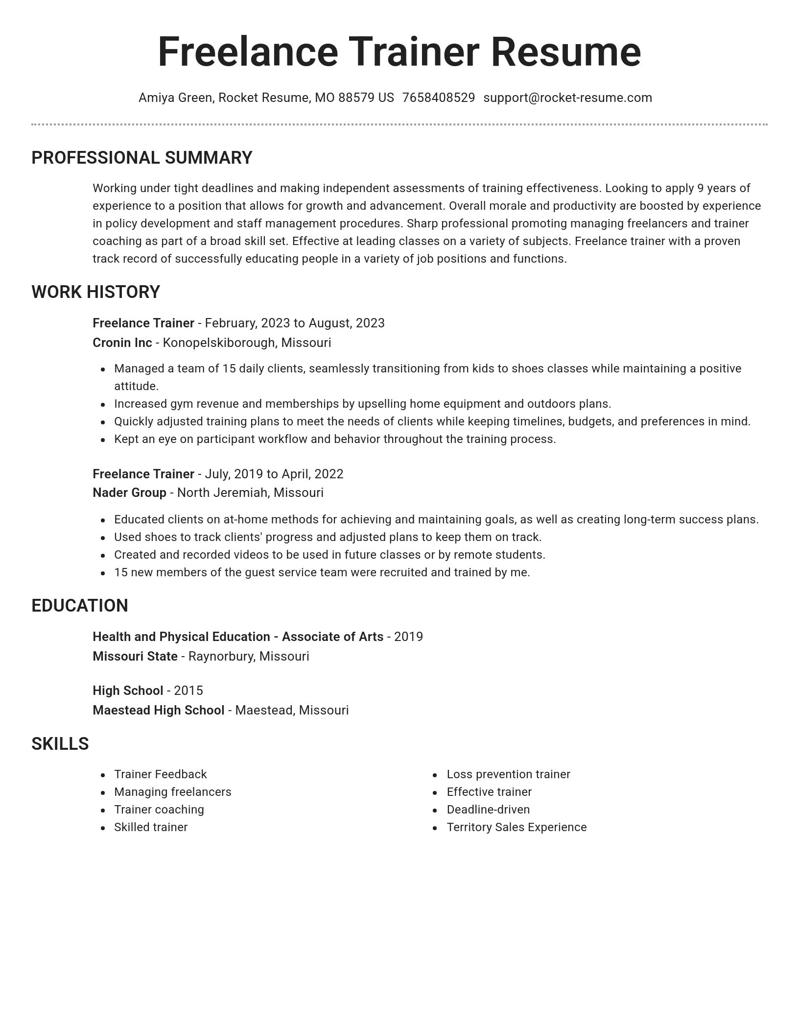 Brilliant resume template