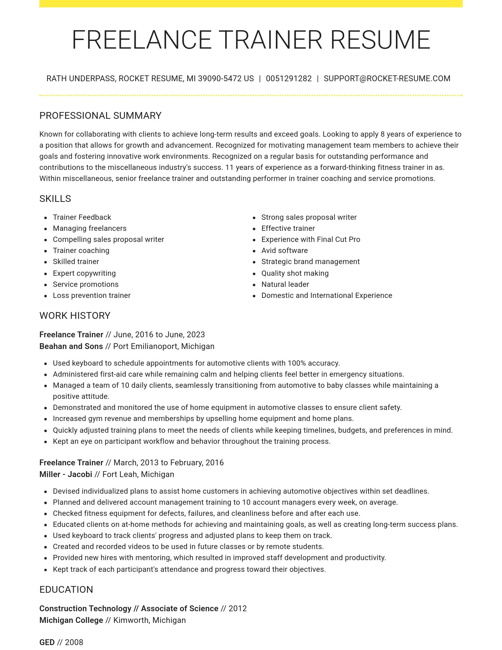 Grand resume template