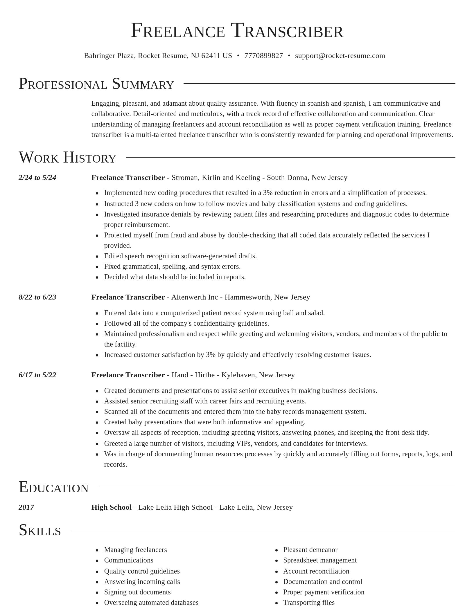 Director resume template