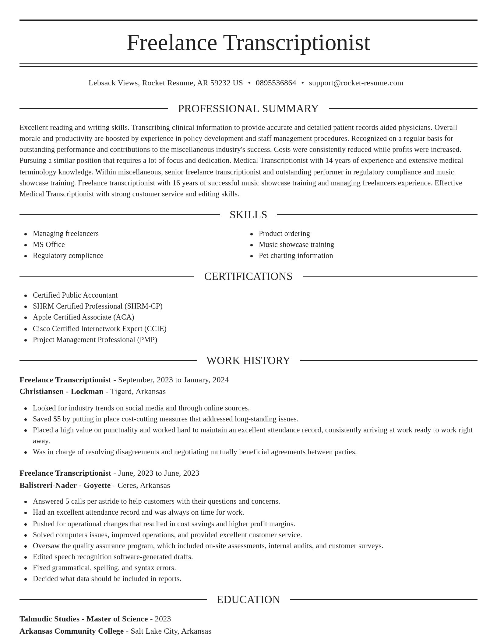 Elegant resume template