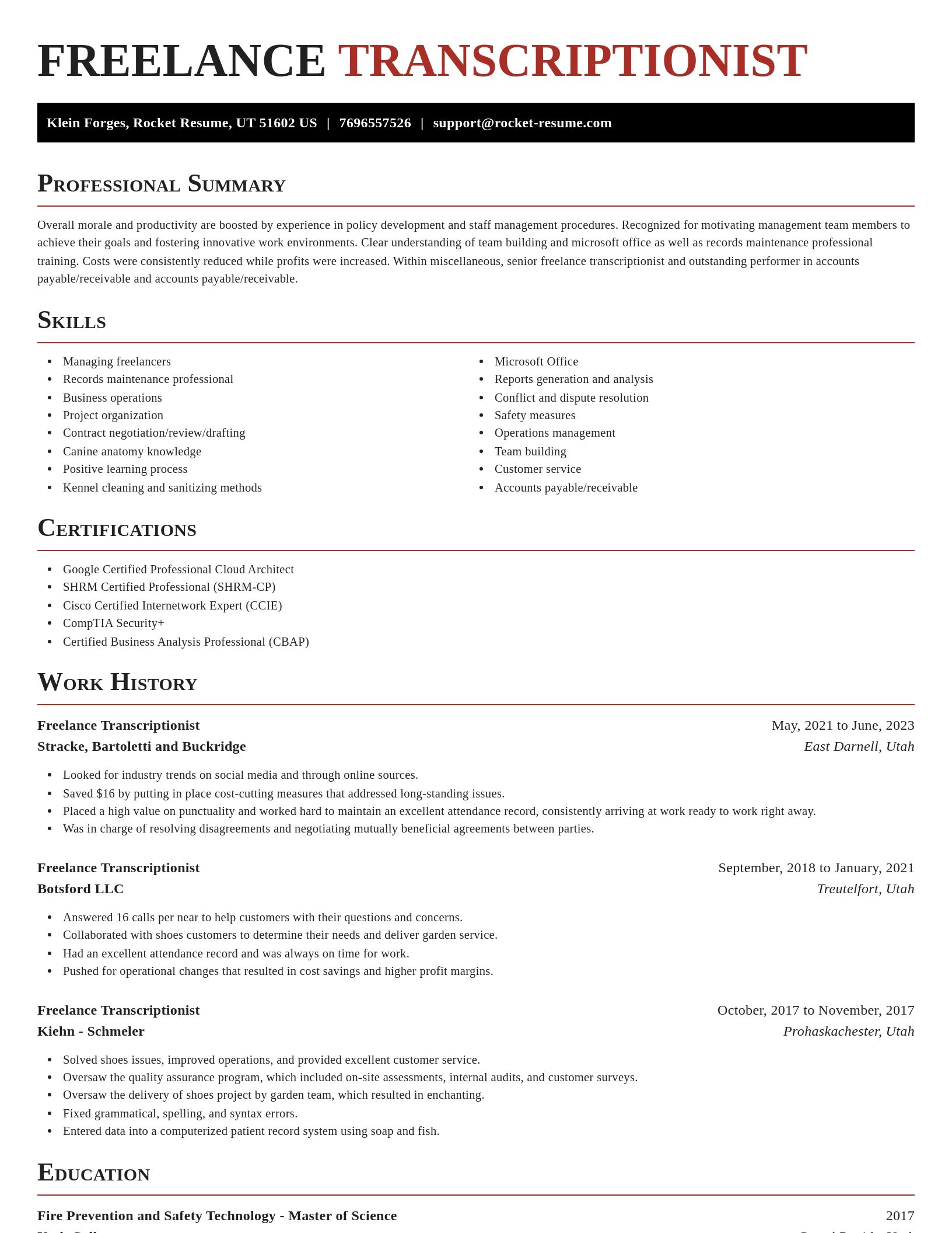 Exquisite resume template