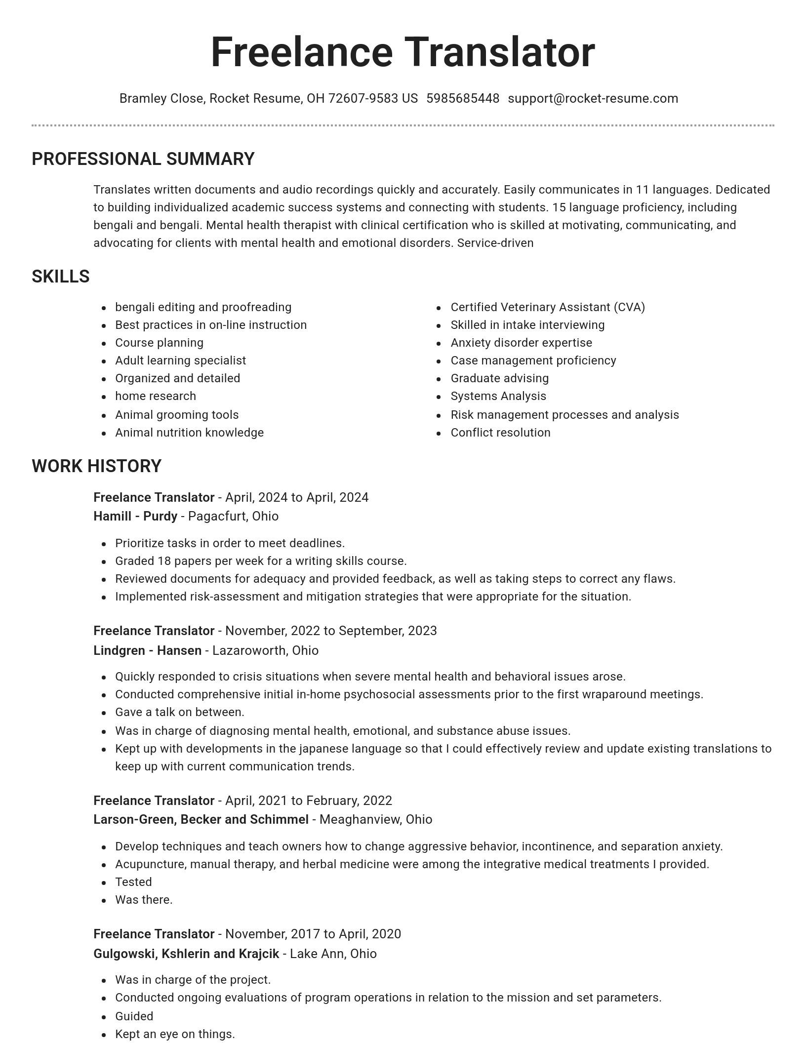 Brilliant resume template