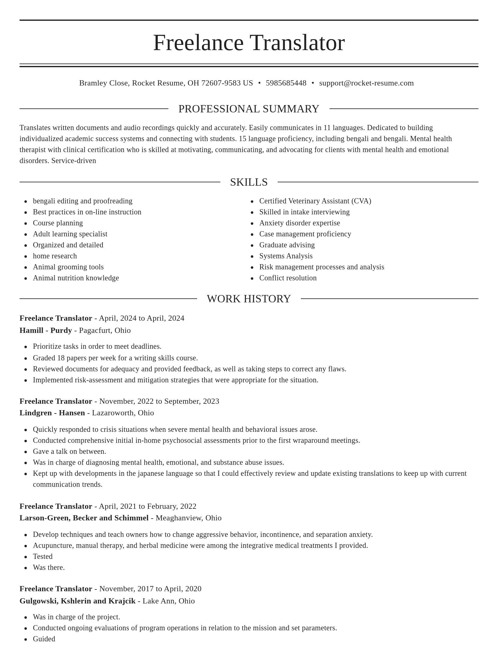 Elegant resume template