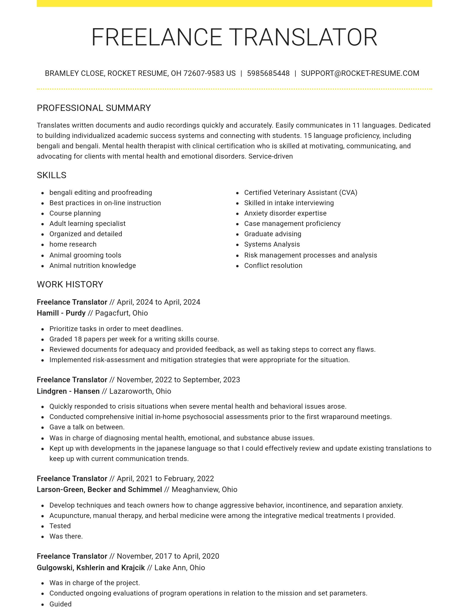 Grand resume template